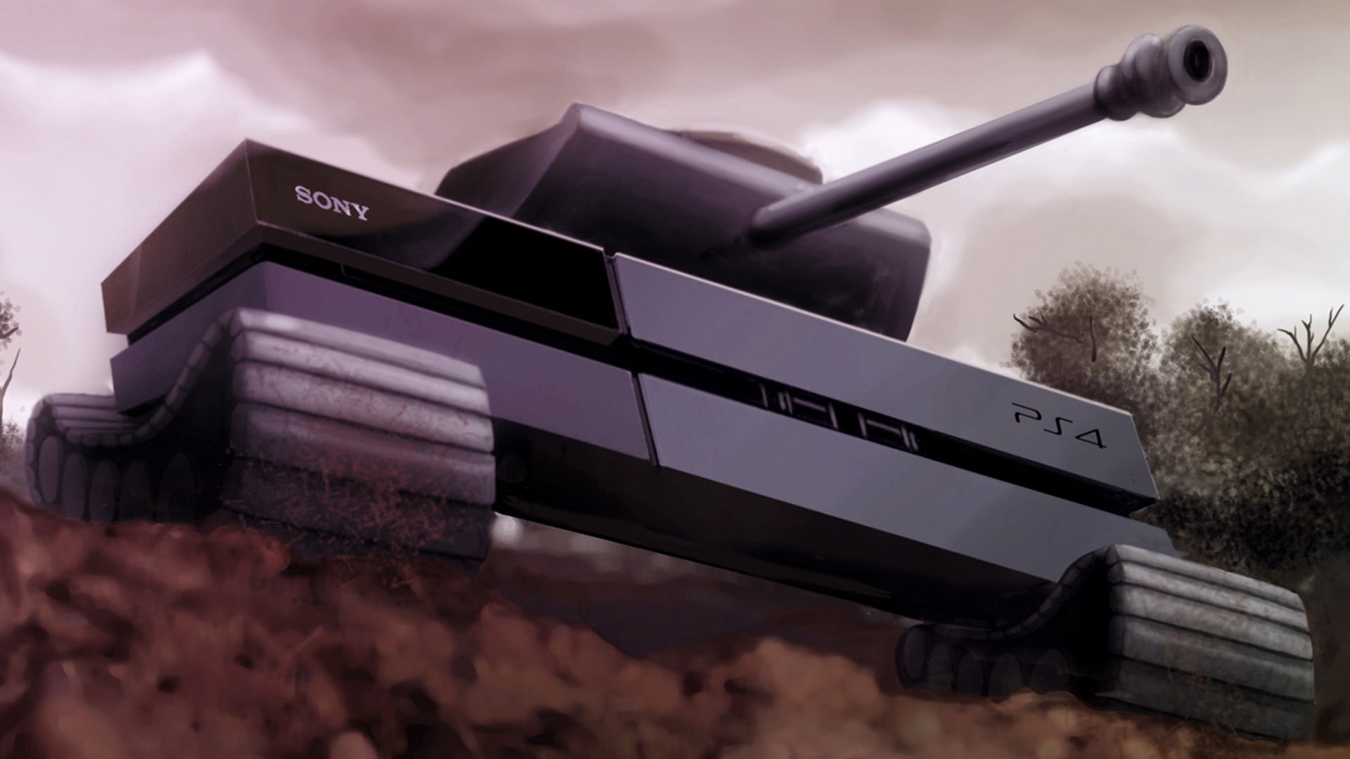 consoles, cloud - sky, day, PlayStation 4, conflict, weapon, communication, close-up, dusk, sky, text, allgamesdelta, war, no people, tank, outdoors, video games, HD Wallpaper