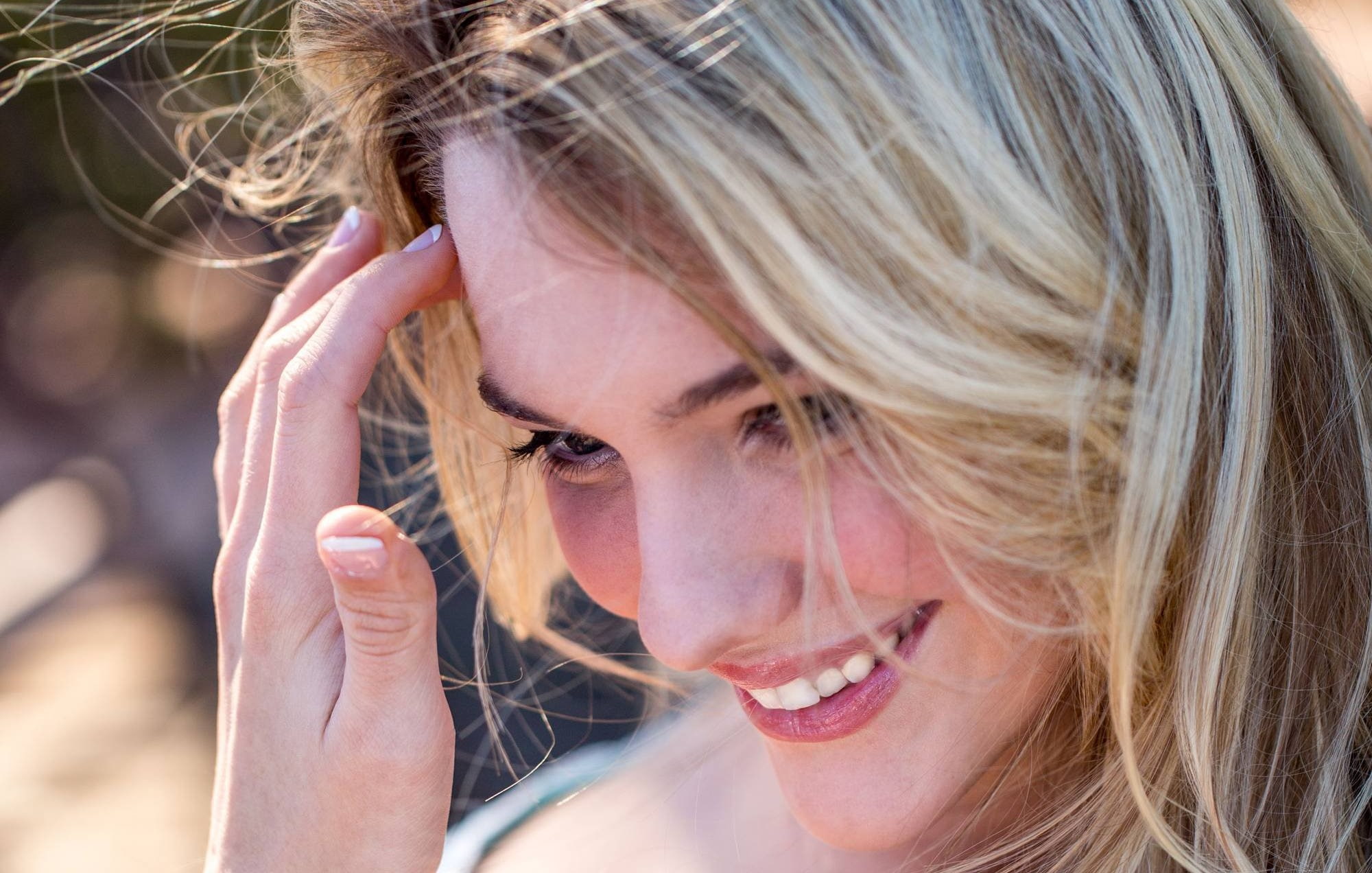 Kenna James, women, face, smiling, 1080P, model, HD Wallpaper