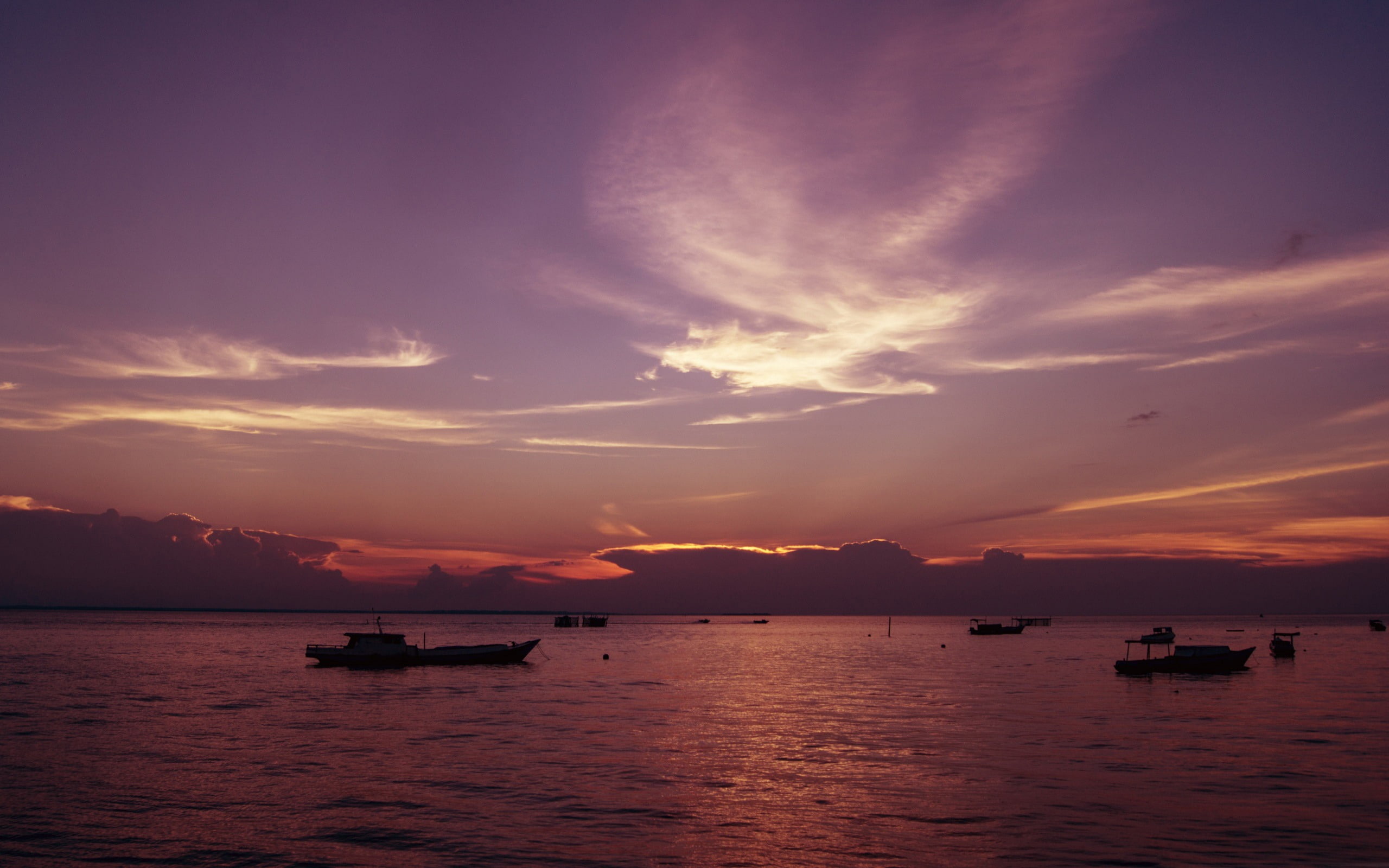 outdoors, 2K, derawan, islands, body, east, beauty in nature, clouds, borneo, mode of transportation, landscape, nature, scenics - nature, waterfront, HD Wallpaper