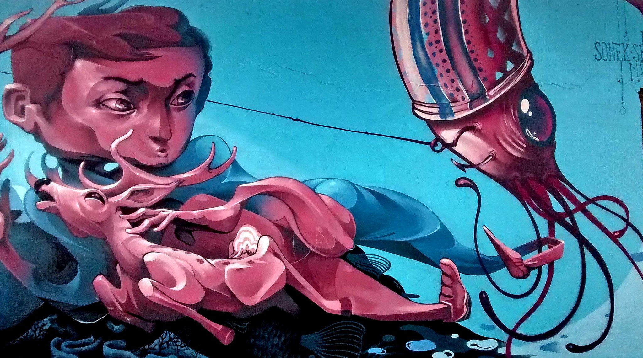 urban, paint, rue, peinture, color, graffiti, 1080P, psychedelic, tag, wall, art, HD Wallpaper