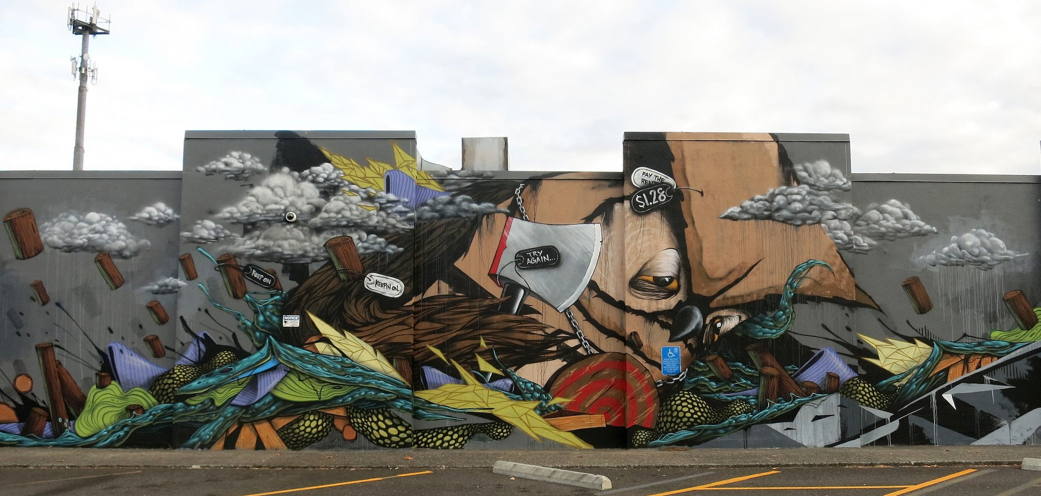 paint, urban, psychedelic, 1080P, tag, art, color, graffiti, rue, wall, peinture, HD Wallpaper