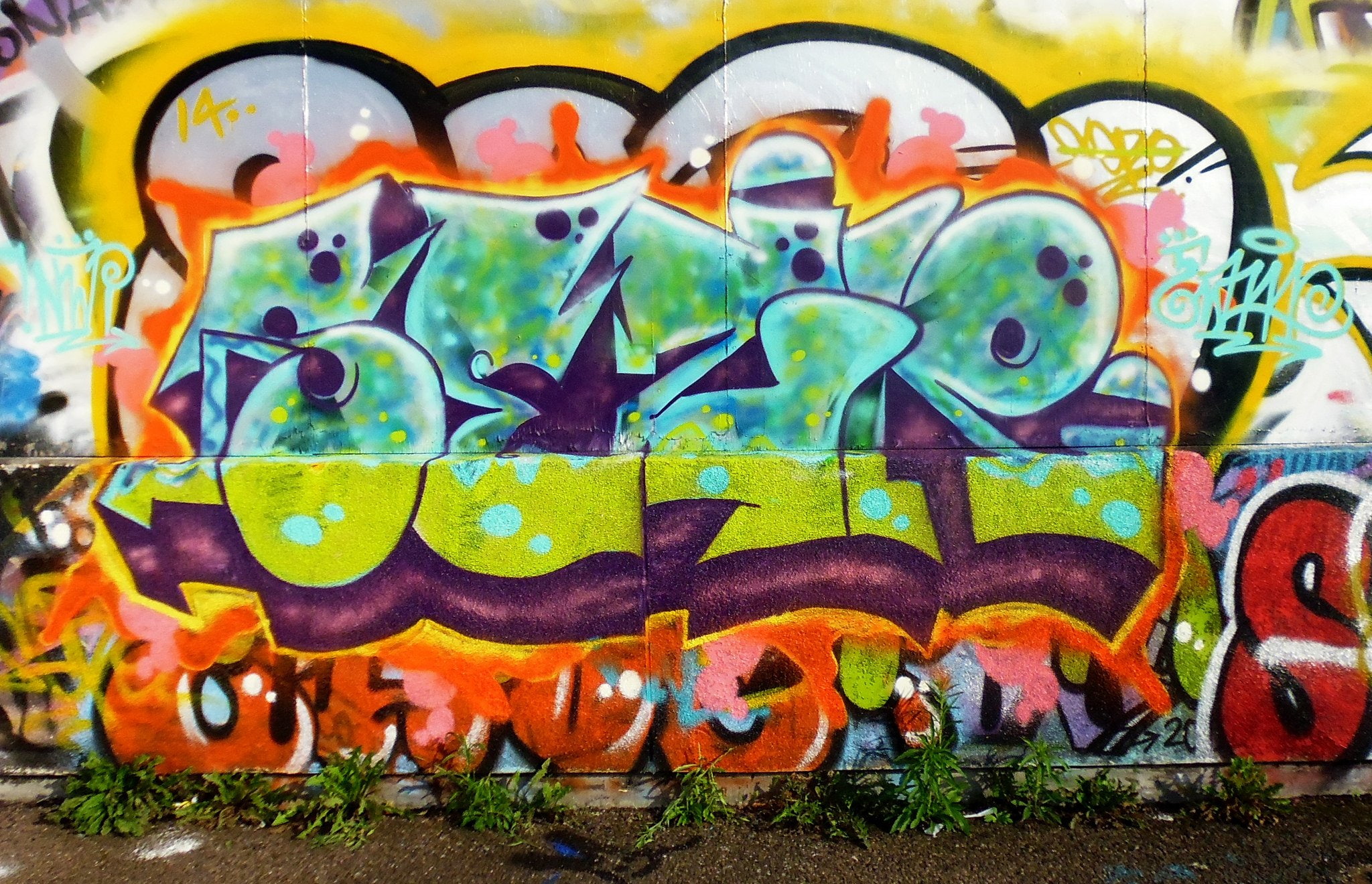 1080P, peinture, paint, graffiti, art, wall, psychedelic, urban, color, tag, rue, HD Wallpaper