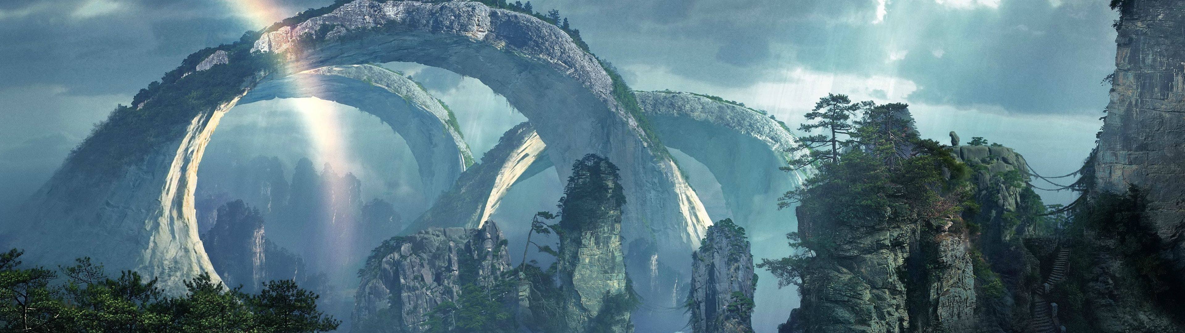 panoramic, 2K, owdlarrd, 3840x1080, HD Wallpaper
