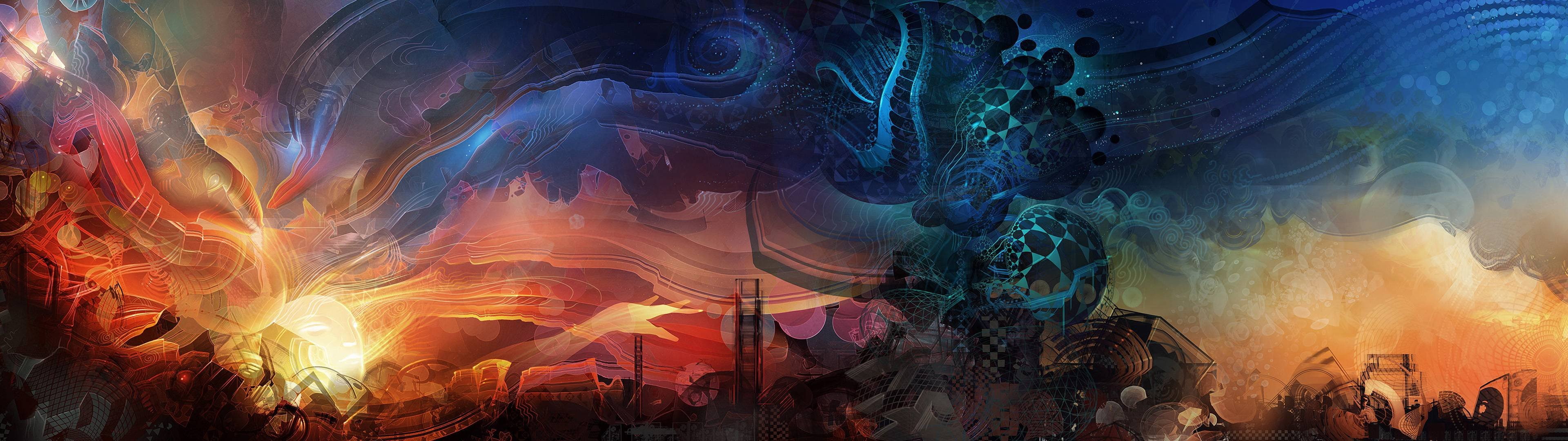 3840x1080, panoramic, 4K, owdlarrd, HD Wallpaper