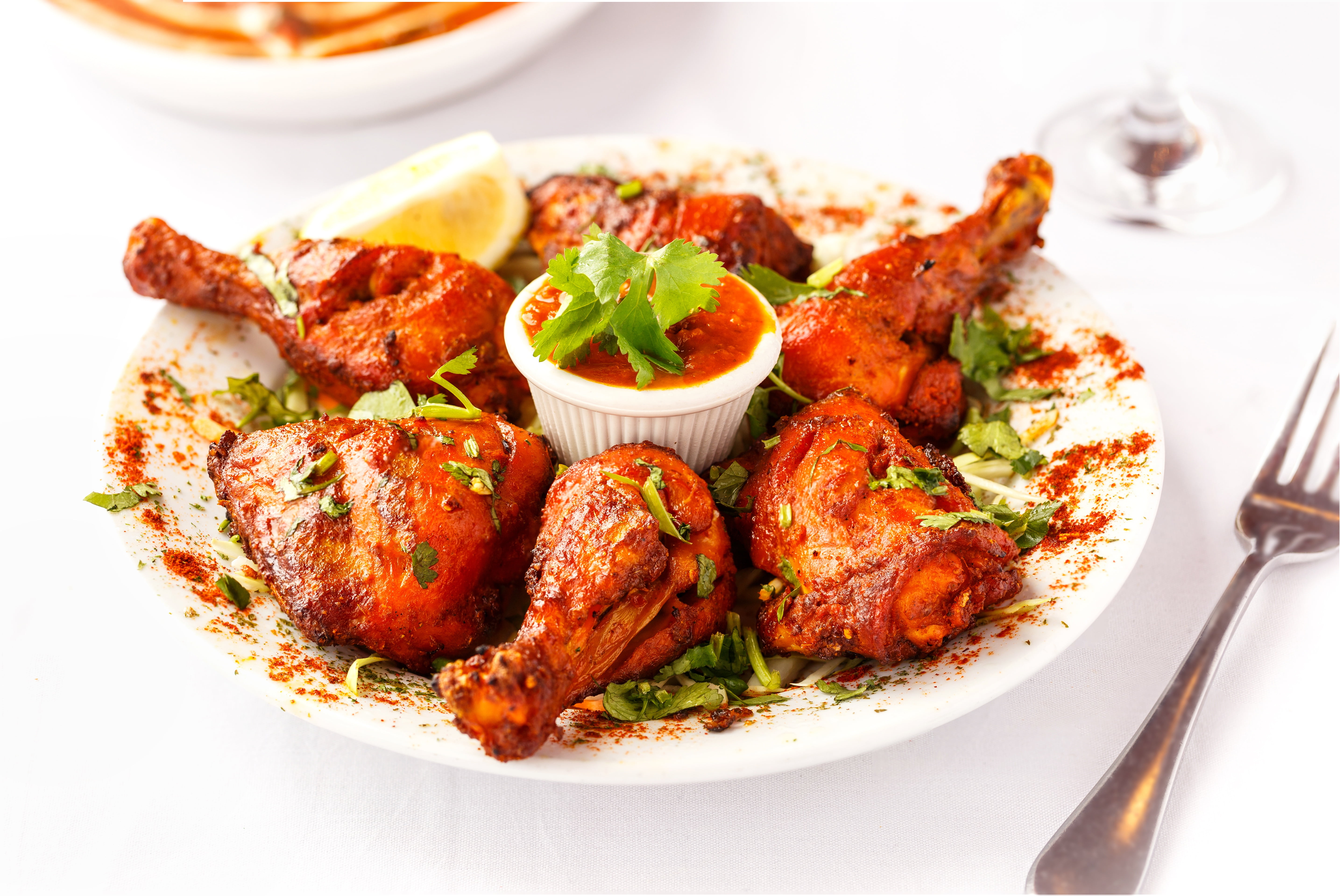chiken, 5K, ketchup, spices, food, chicken, lemon, grill, HD Wallpaper