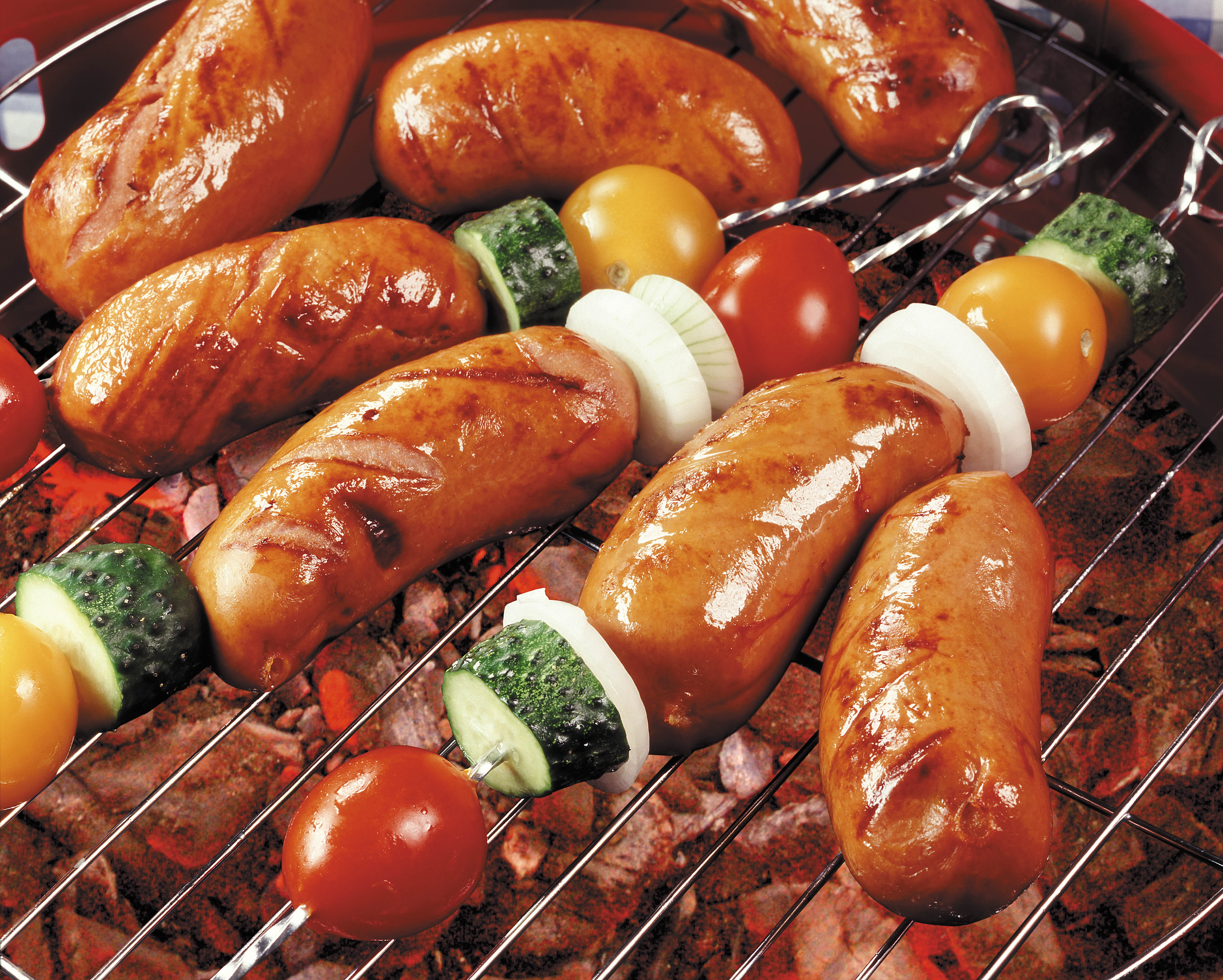food and drink, grilled, meat, no People, close-up, barbecues, red, sausage, skewers, spice, food, hot Dog, gourmet, high angle view, cooked, still life, HD Wallpaper