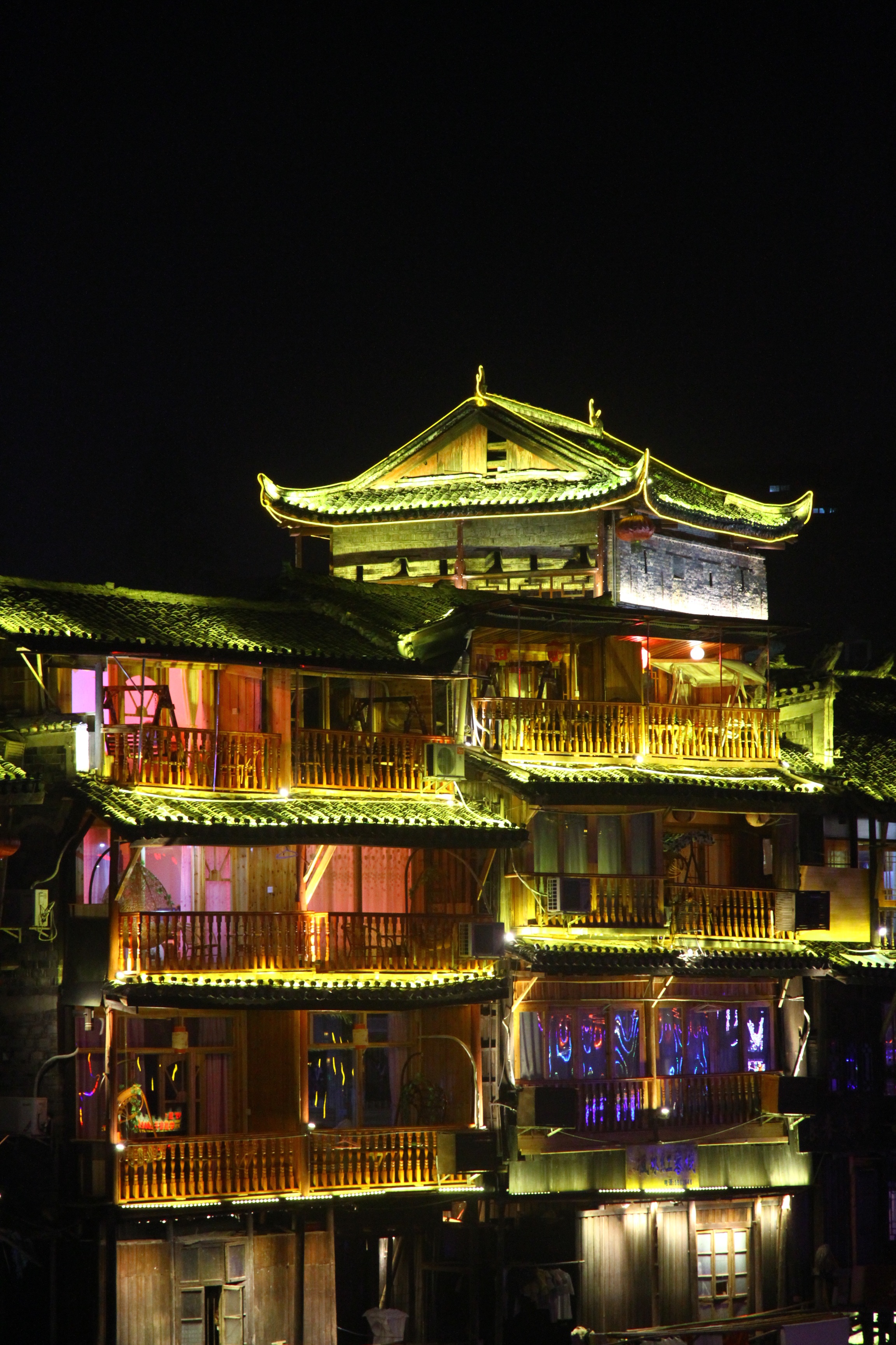 reflection, building exterior, illuminated, outdoors, hunan, nature, architecture, building, built structure, lake, china, night, travel destinations, sky, Phone HD Wallpaper