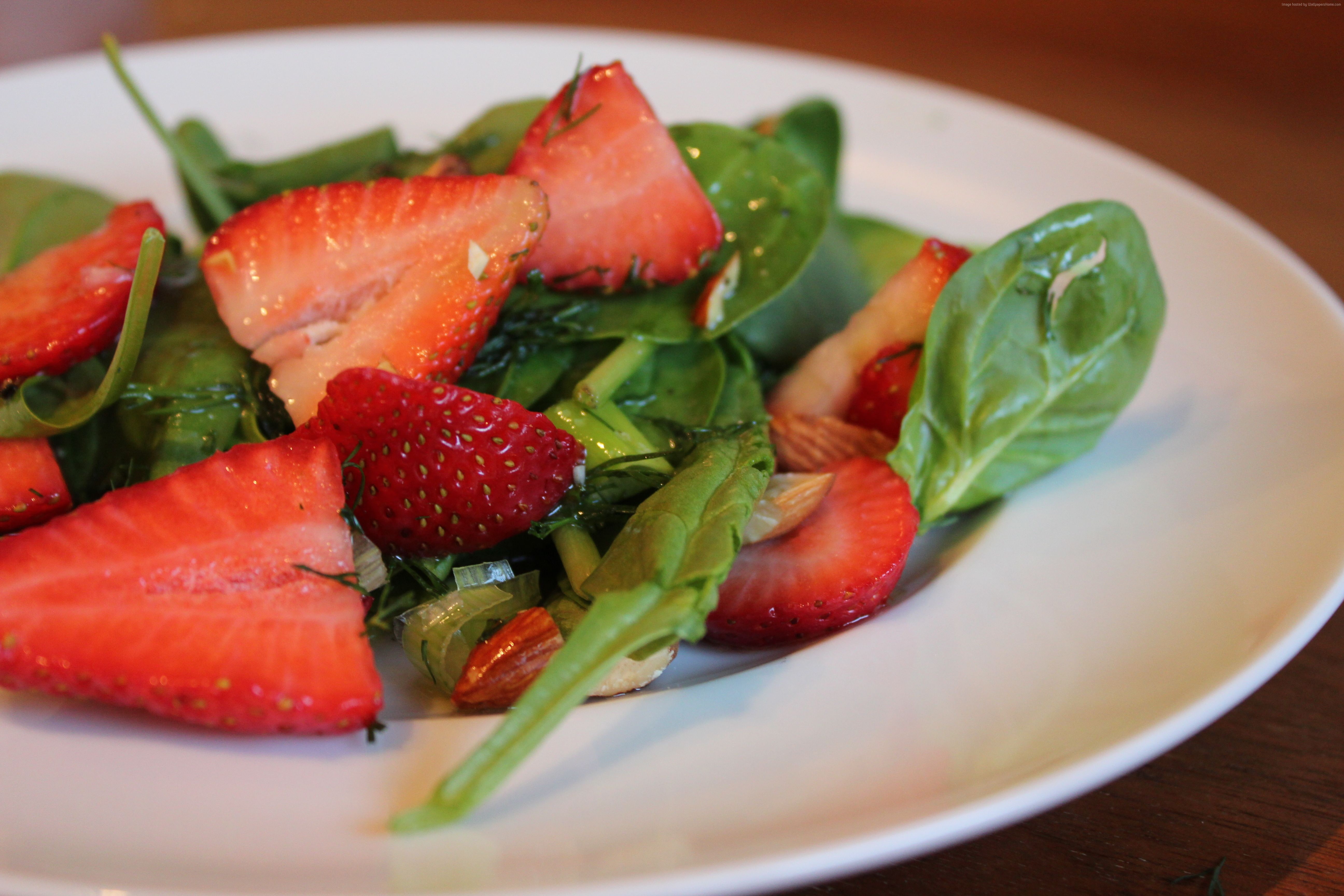 5K, recipe, arugula, cooking, onions, sauce, greens, strawberries, HD Wallpaper