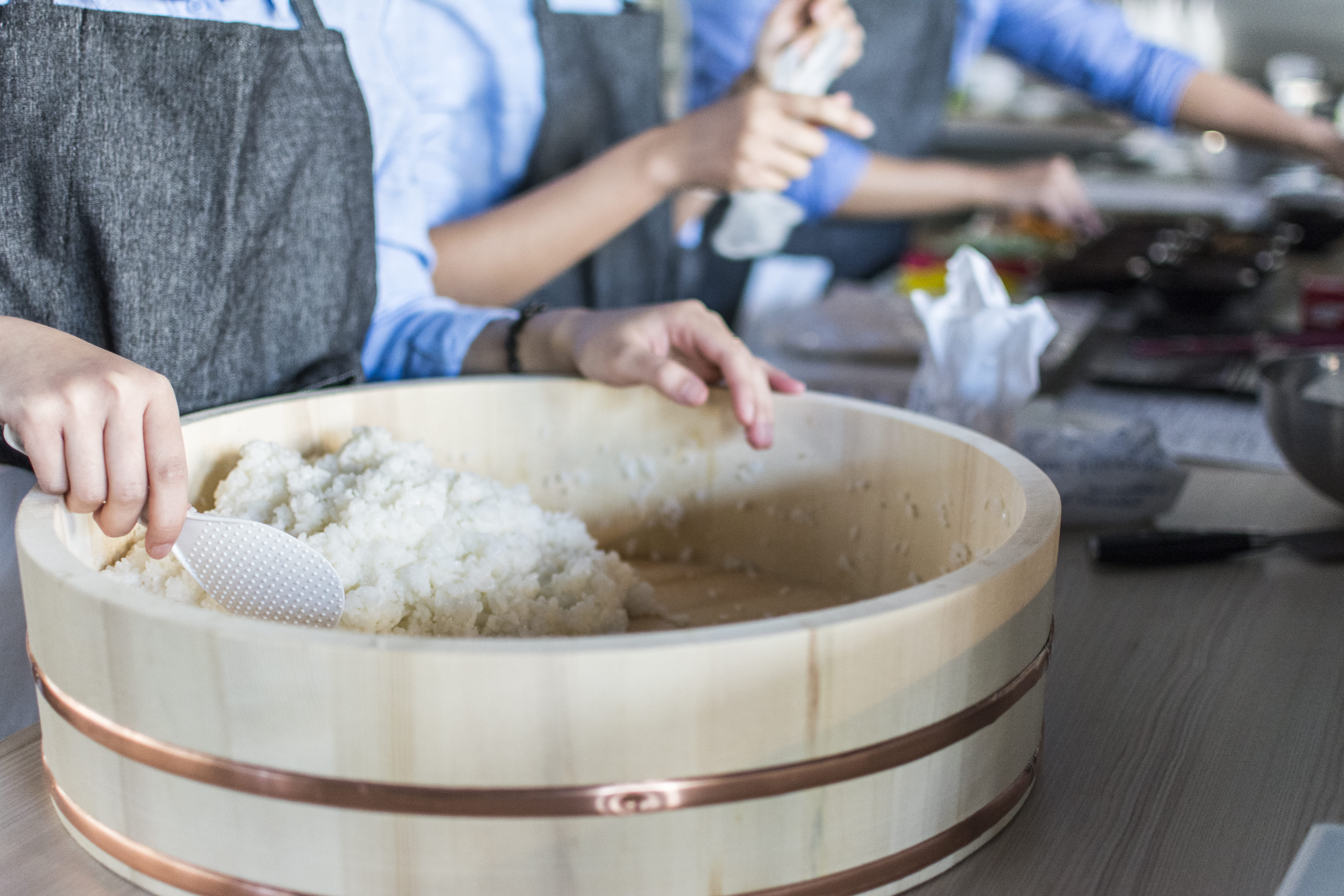 one person, restaurant, cooking, plastic, bowl, Asian, asian food, holding, food and drink, indoors, human hand, close-up, people, kitchen utensil, ladle, HD Wallpaper