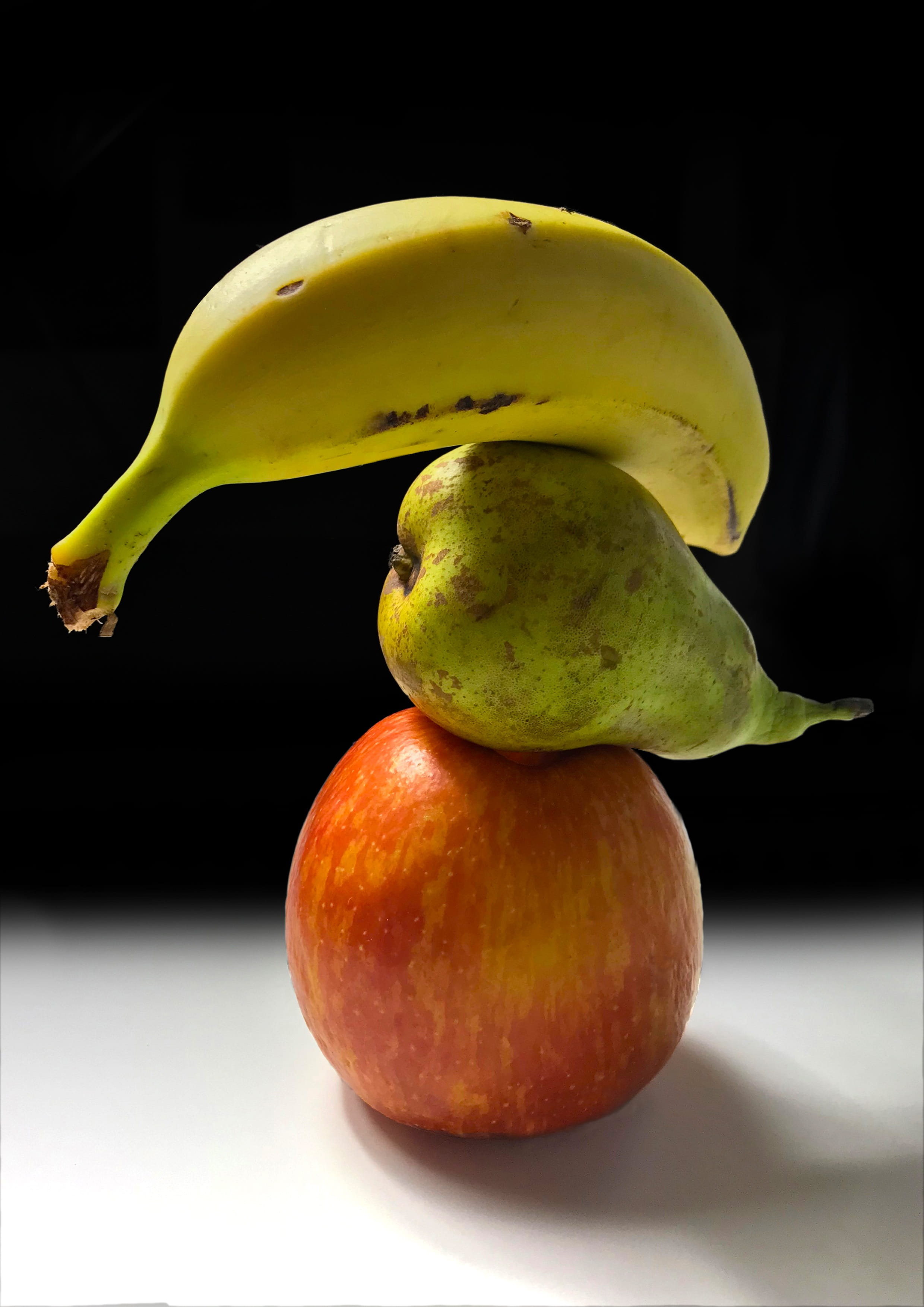 fruit, indoors, freshness, studio shot, food, nutrition, ripe, cut out, pear, food and drink, plant stem, table, black background, tropical fruit, close-up, Phone HD Wallpaper