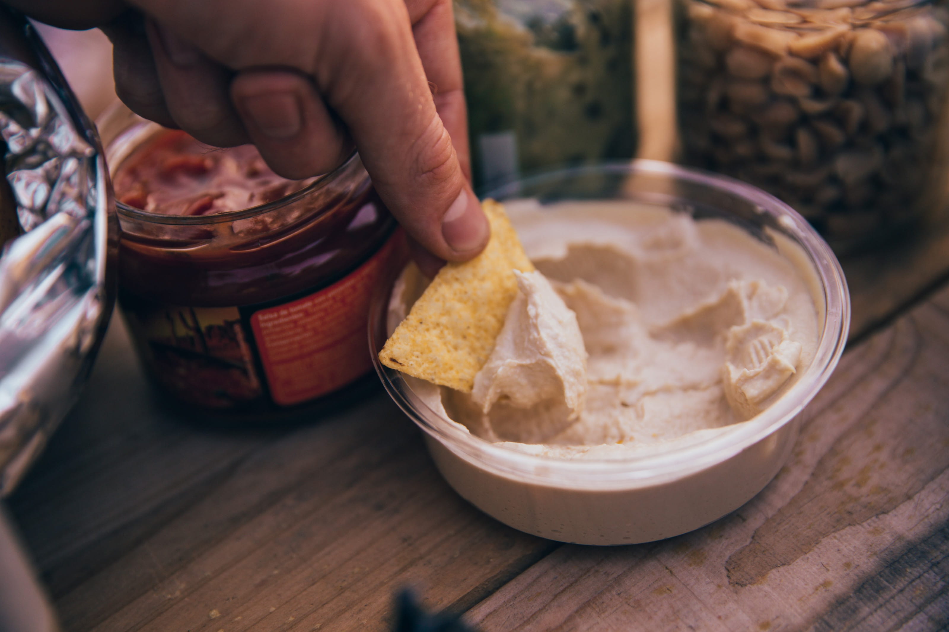 oil, one person, human hand, white, corn, hand, mexican, chips, tortilla, dish, garnished, food, paste, table, lunch, vegan, lifestyles, paprika, preparation, HD Wallpaper