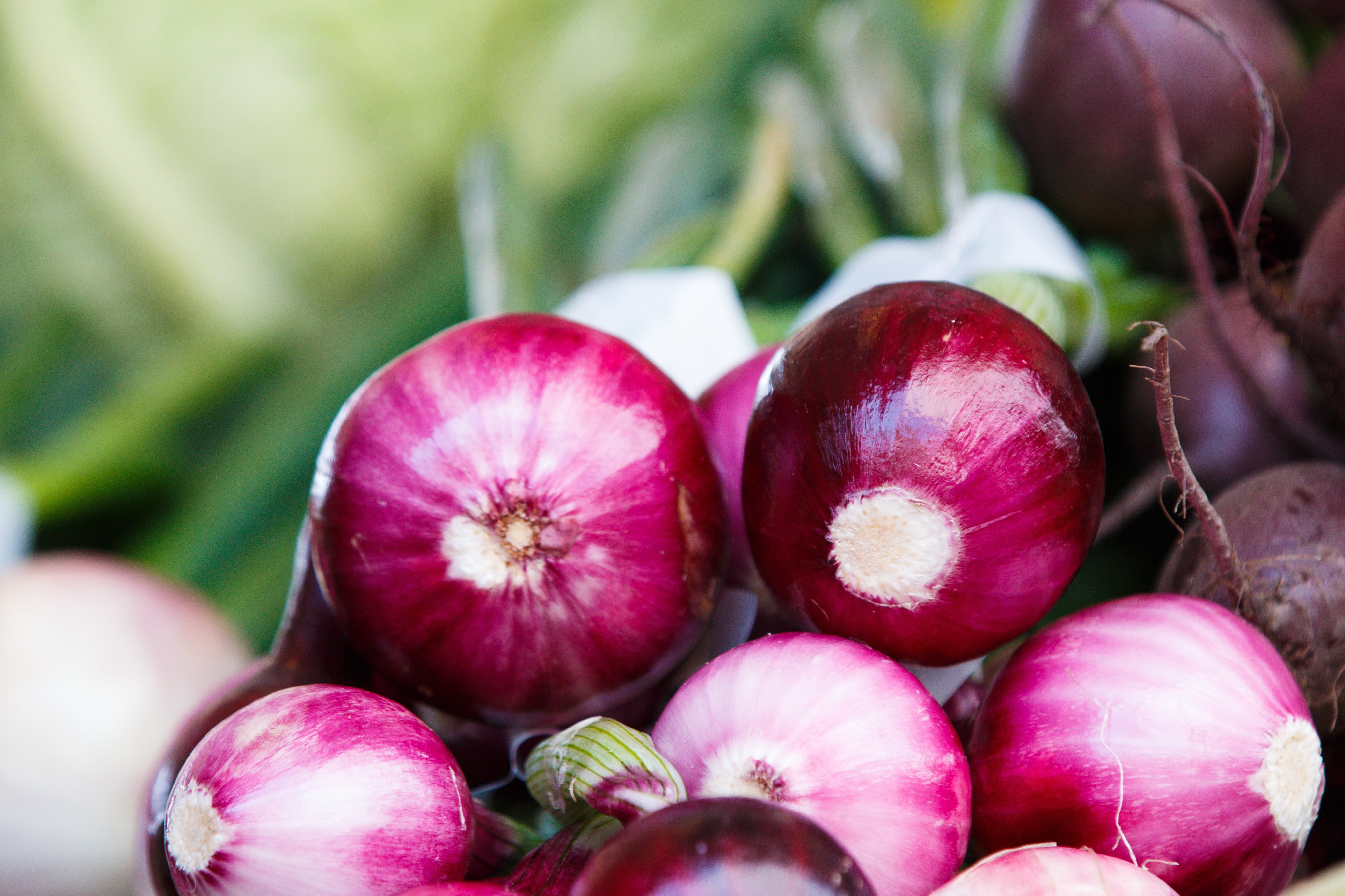 purple, root vegetable, fruit, freshness, large group of objects, 5K, healthy eating, onion, healthy lifestyle, food, no people, organic, wellbeing, spices, HD Wallpaper