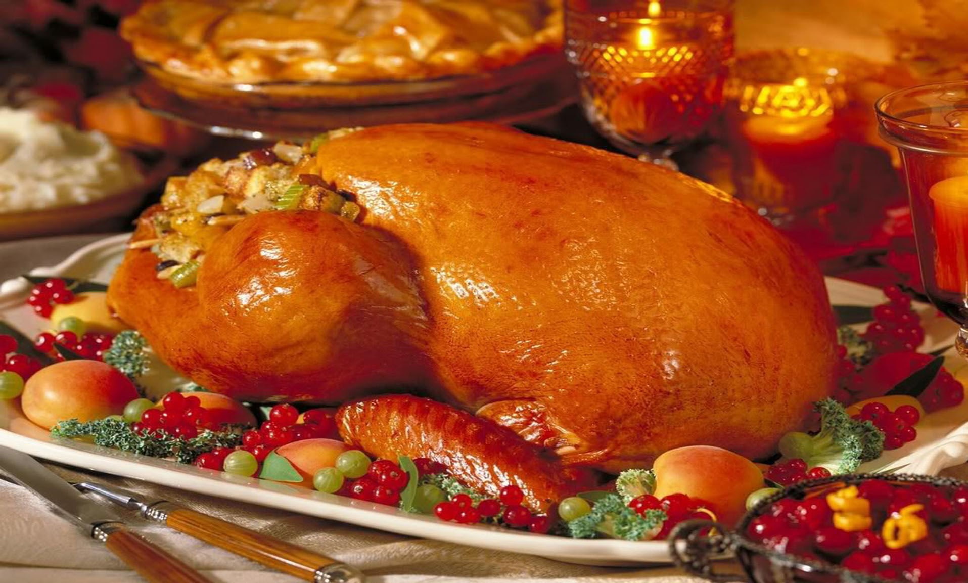 table, meat, thanksgiving pc backgrounds hd, cranberry, stuffing - food, ready-to-eat, herb, thanksgiving, meal, fruit, 720P, food, indoors, healthy eating, HD Wallpaper