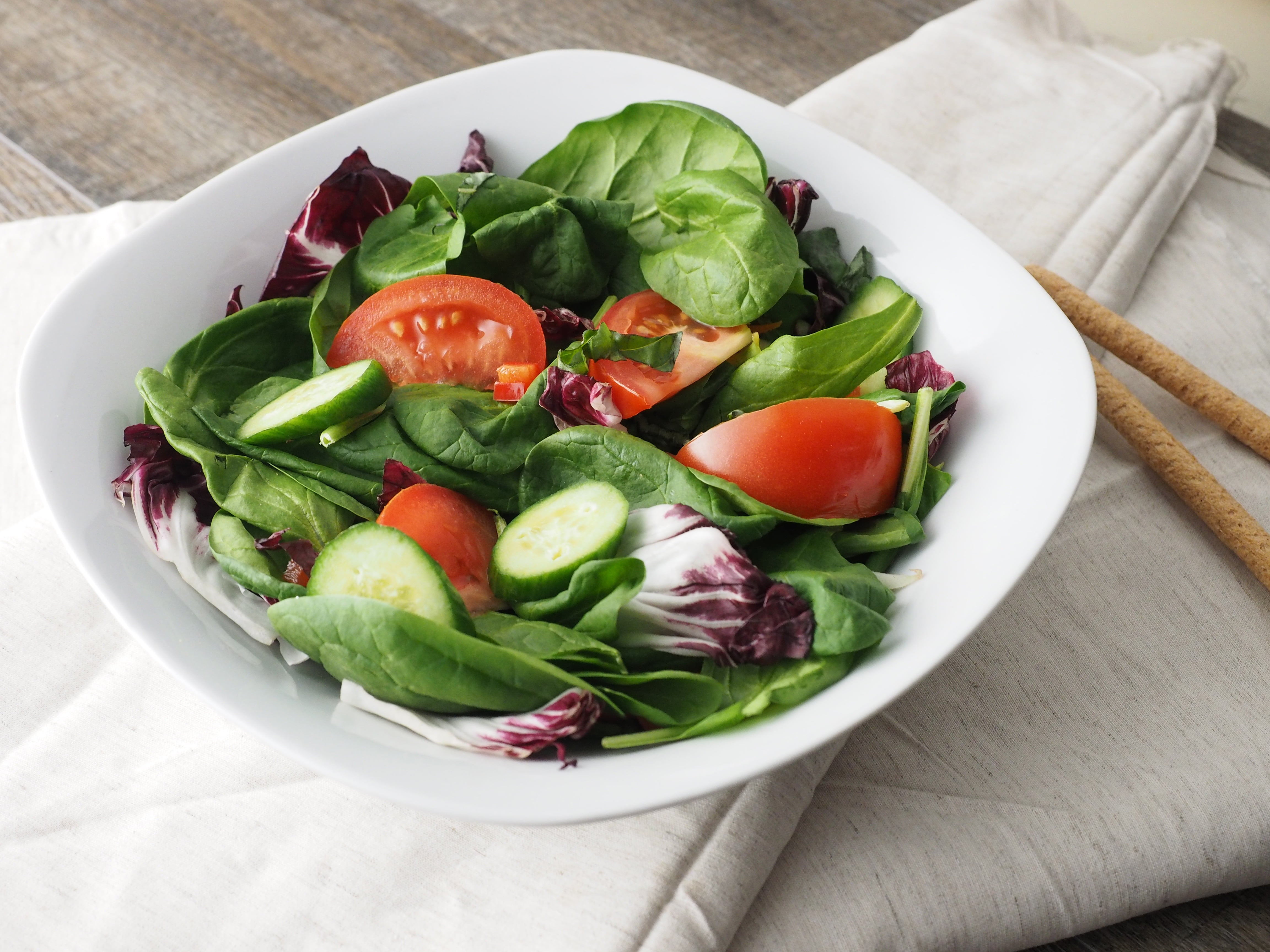 leaves, food And Drink, bowl, plate, salad, raw Food, wellbeing, freshness, table, fruit, high angle view, arugula, vegetarian Food, dieting, ready-to-eat, HD Wallpaper
