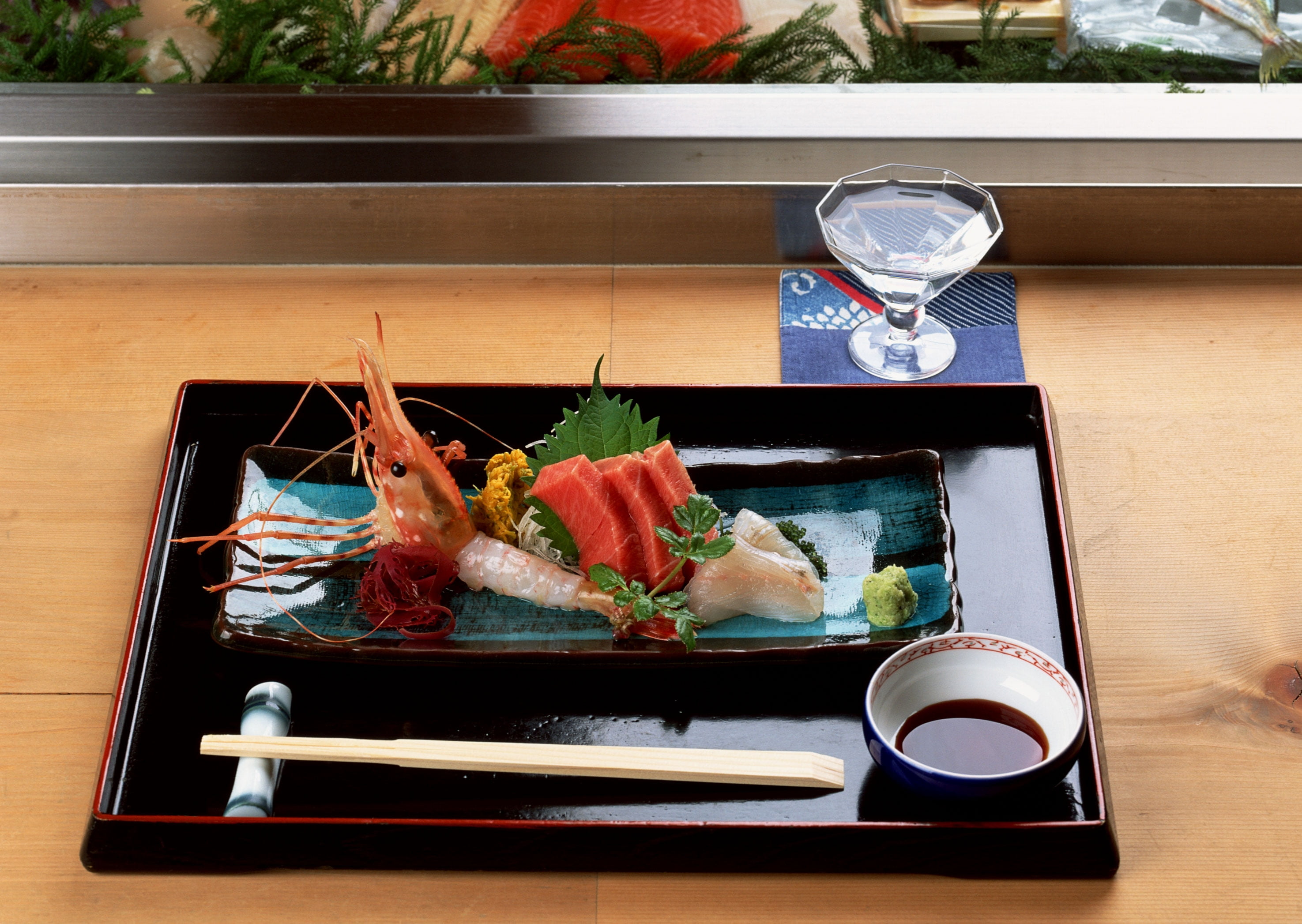 food, meat, prepared Shrimp, seafood, ready-to-eat, sushi, close-up, eating, high angle view, cooking, cultures, indoors, red, asian food, wood - Material, HD Wallpaper