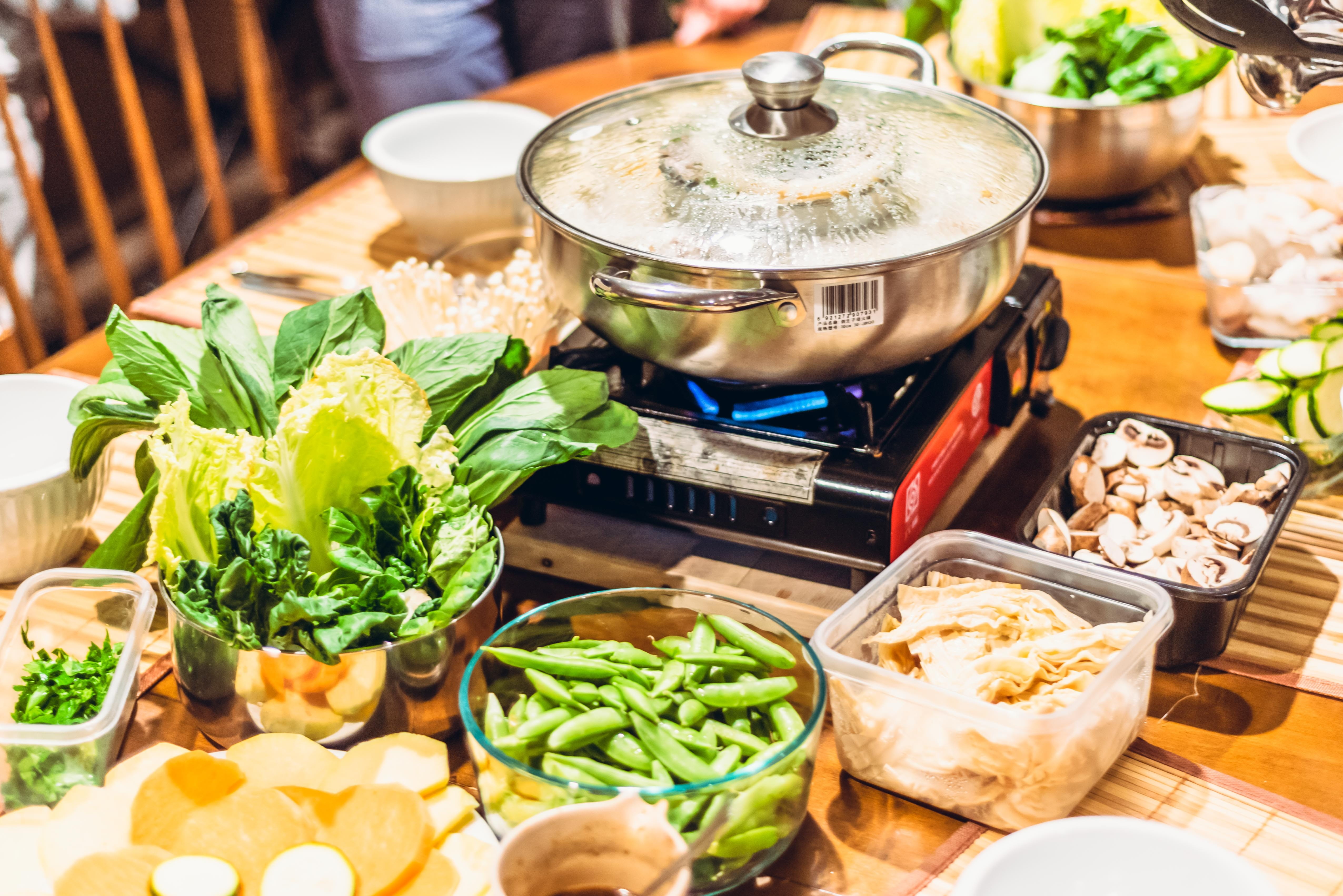 cooking, high angle view, vegetable, hotpot, dish, traditional, bowl, hot, 4K, hot pot, veggies, no people, close-up, food, choice, asian, healthy eating, HD Wallpaper