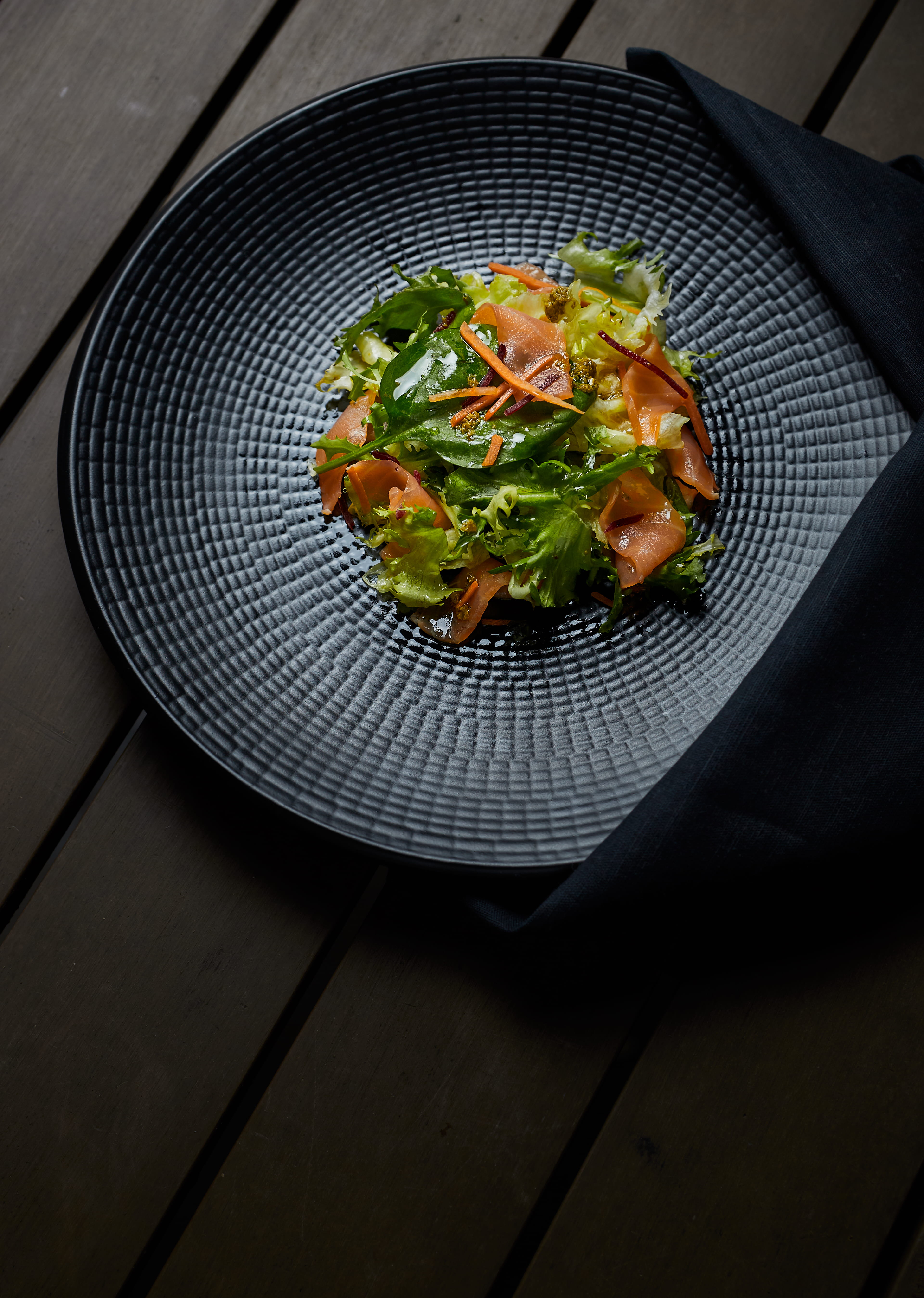dish, salad, temptation, plate, cuisine, vegetable, meat, ready-to-eat, gray, indoors, food and drink, healthy eating, high angle view, serving size, food, Phone HD Wallpaper