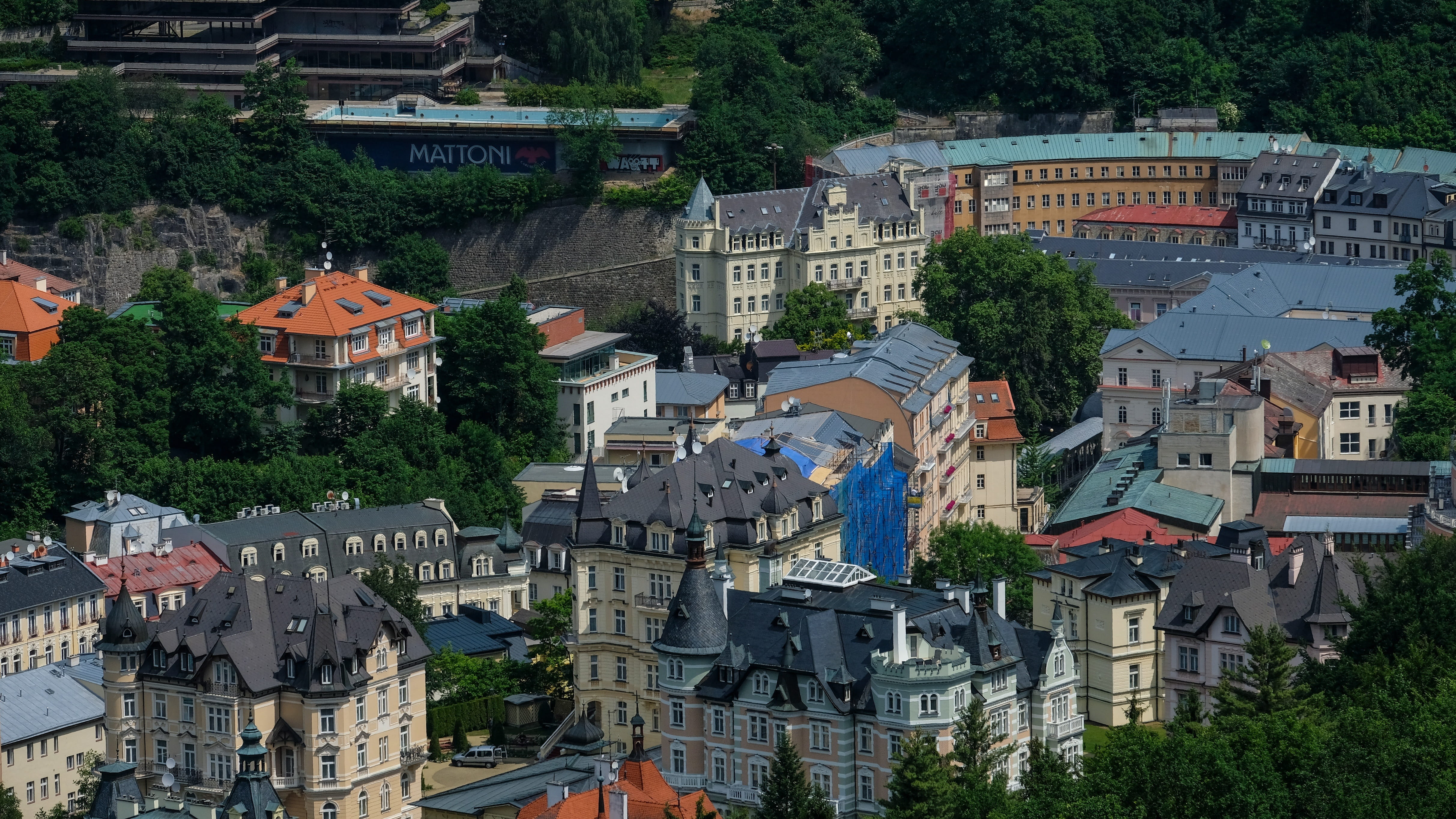 plant, high angle view, townscape, roof, built structure, czech republic, residential district, tree, historically, nature, day, architecture, no people, HD Wallpaper