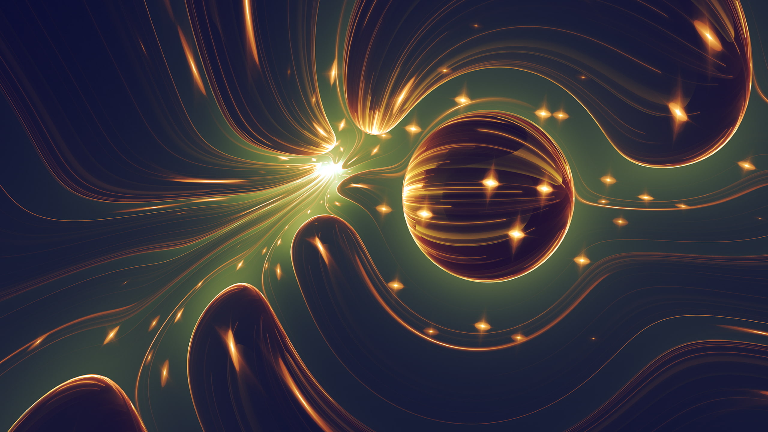 squeeze, Abstract, 2K, fractal circle, HD Wallpaper