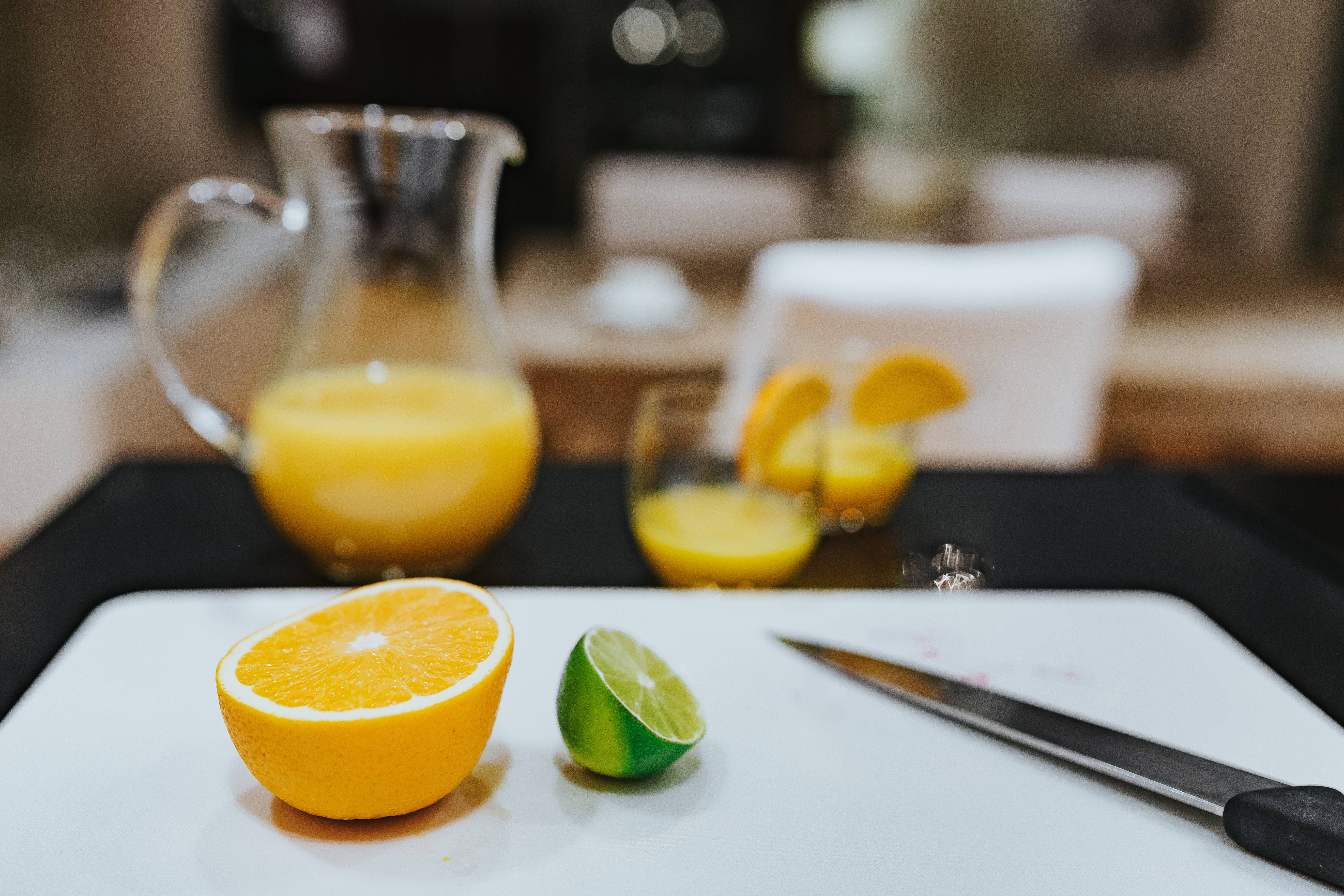 fresh, herb, household equipment, freshly, 5K, work, freshly squeezed, orange, glass, slice, citrus Fruit, drinking glass, refreshment, no People, orange Color, HD Wallpaper