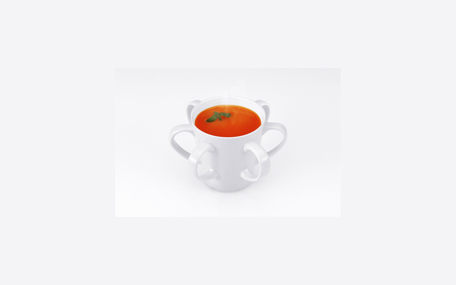 digital art, cup, 1080P, soup, white background, minimalism, tomatoes, HD Wallpaper