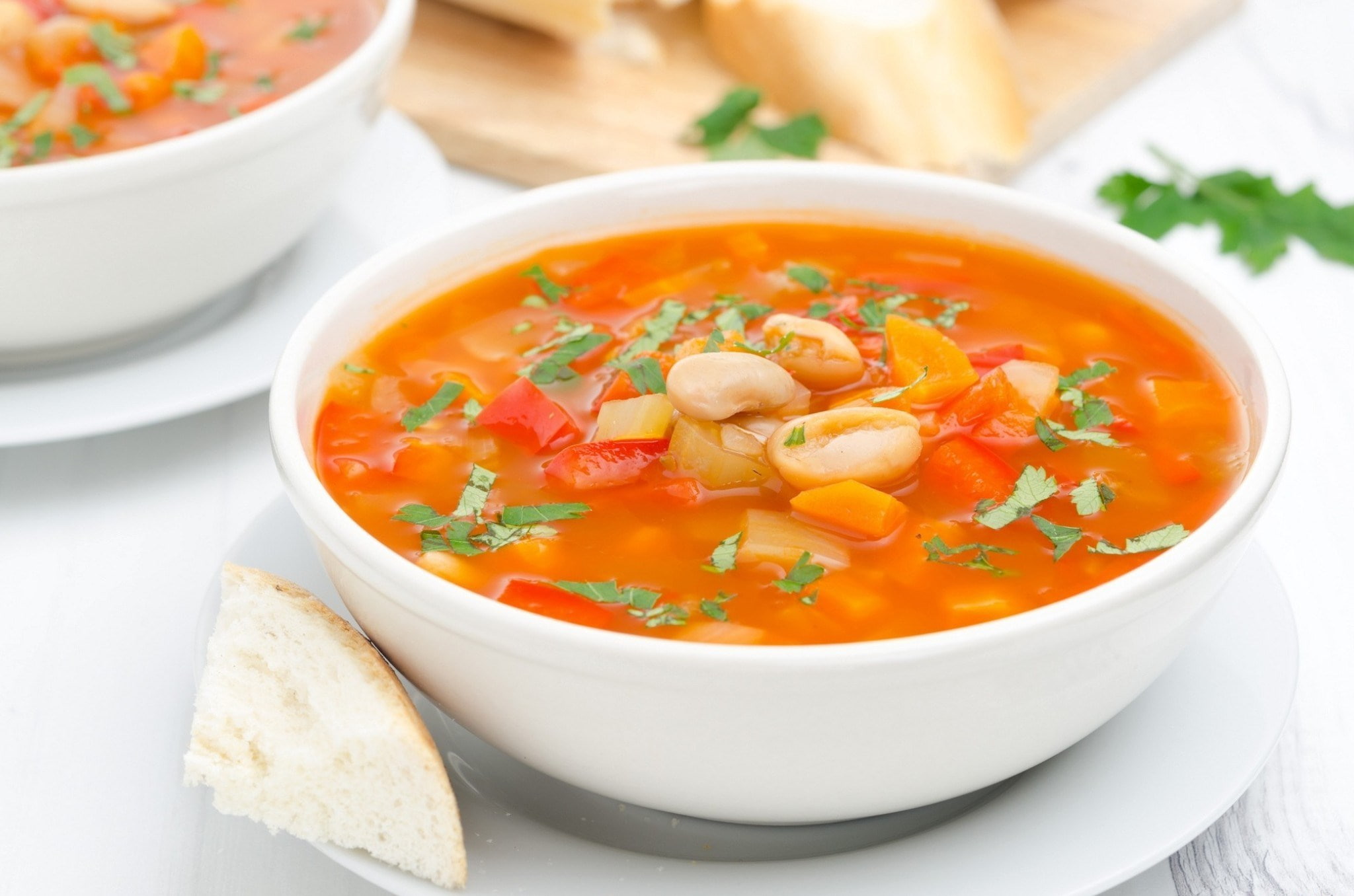 spice, vegetable soup, close-up, garnish, ready-to-eat, herb, crockery, indoors, food and drink, 1080P, white color, vegetarian food, table, soup, no people, HD Wallpaper