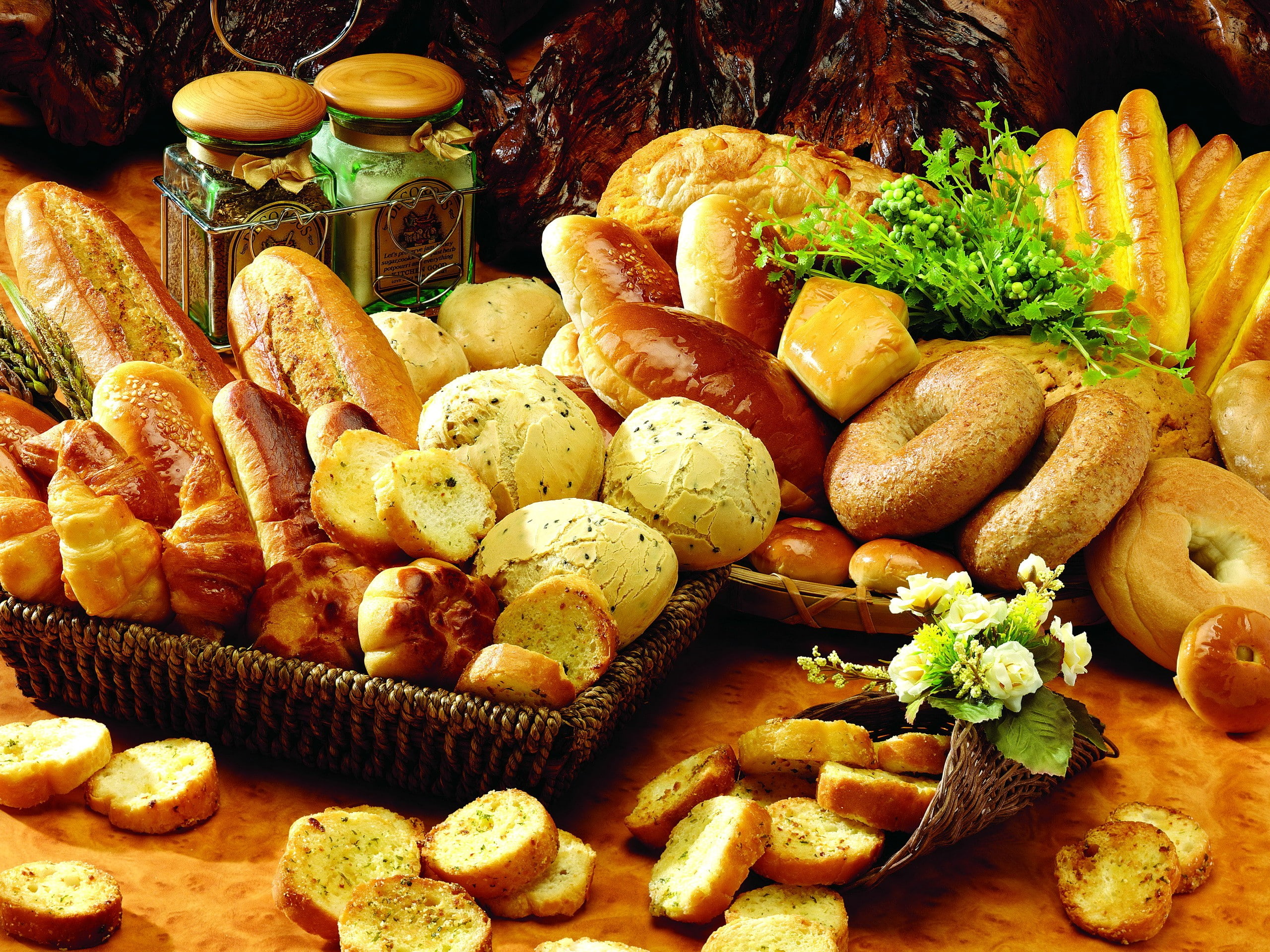 food, 2K, bread, HD Wallpaper