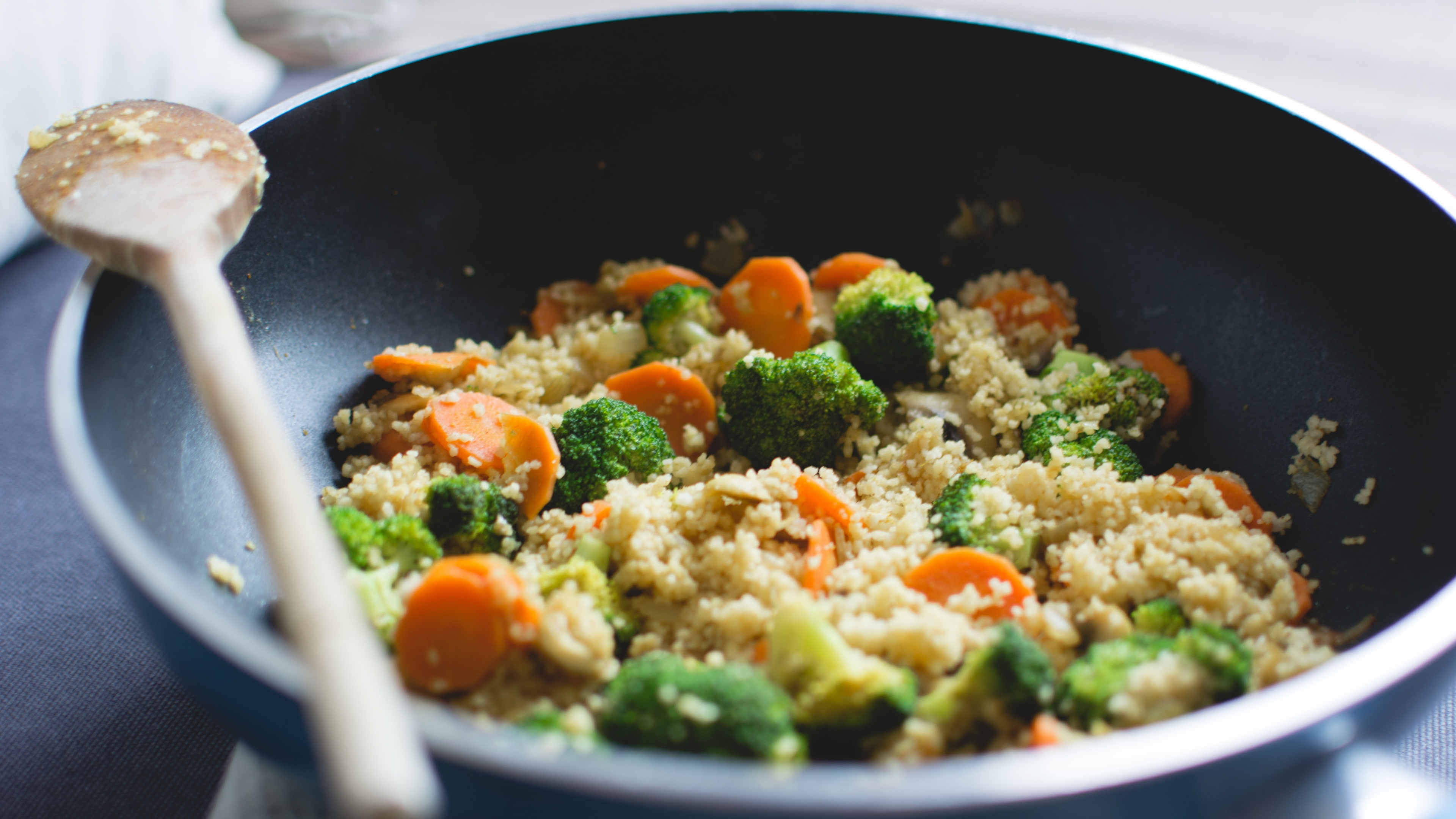 vegetables, 4K, food, rice, green, HD Wallpaper