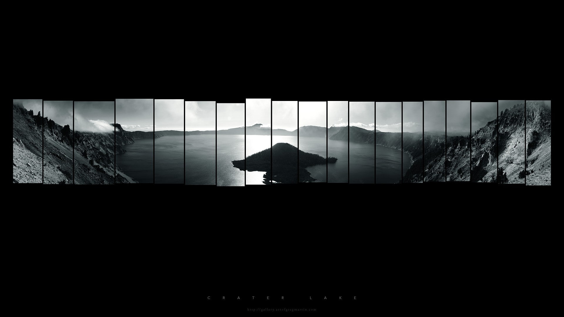 collage, crater, lake, 1080P, nature, HD Wallpaper