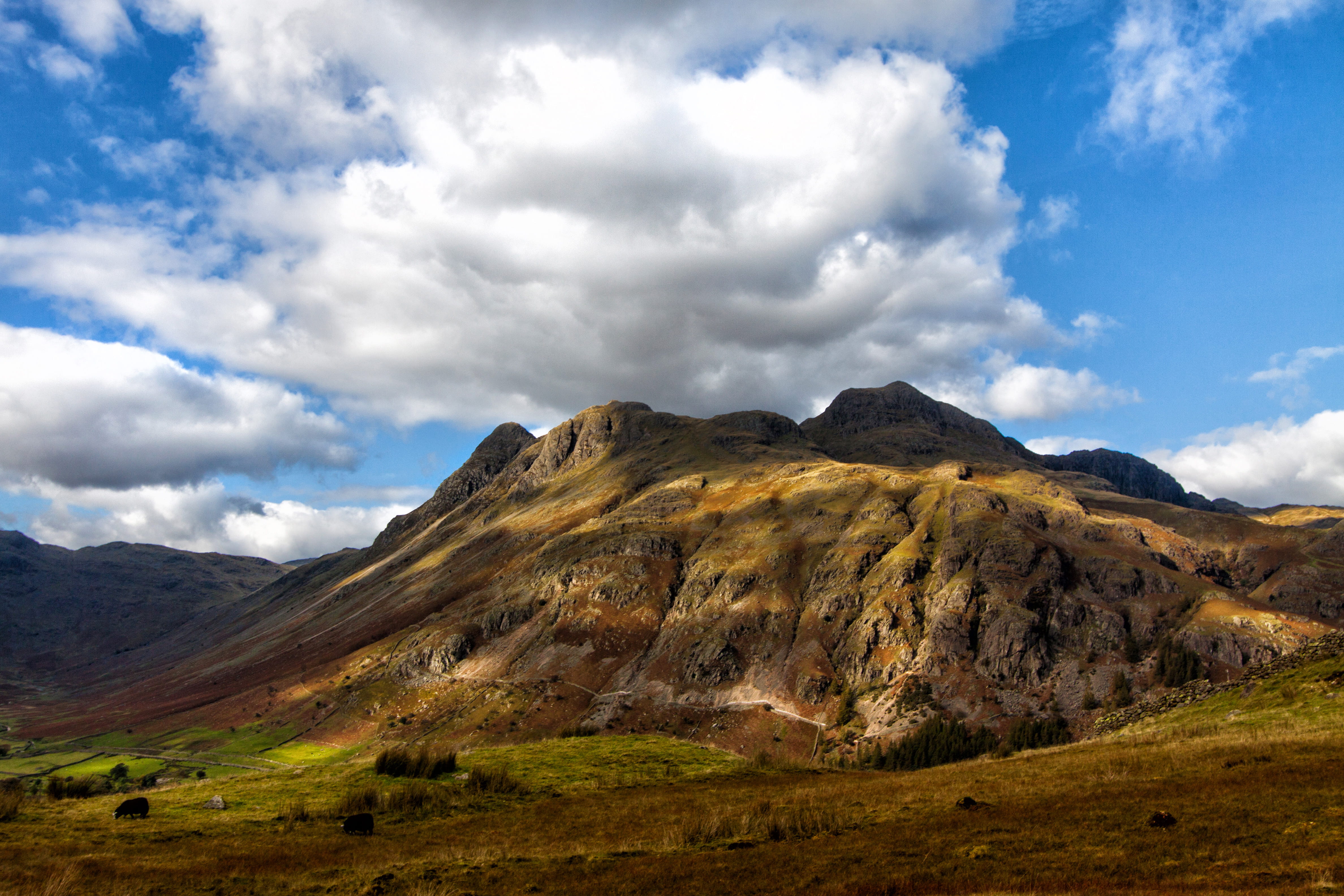 hill, Landscape, clouds, mountain Range, non-urban scene, green Color, environment, cloud - Sky, semi-arid, mountain Peak, sunlit, shot, meadow, sky, tranquility, HD Wallpaper