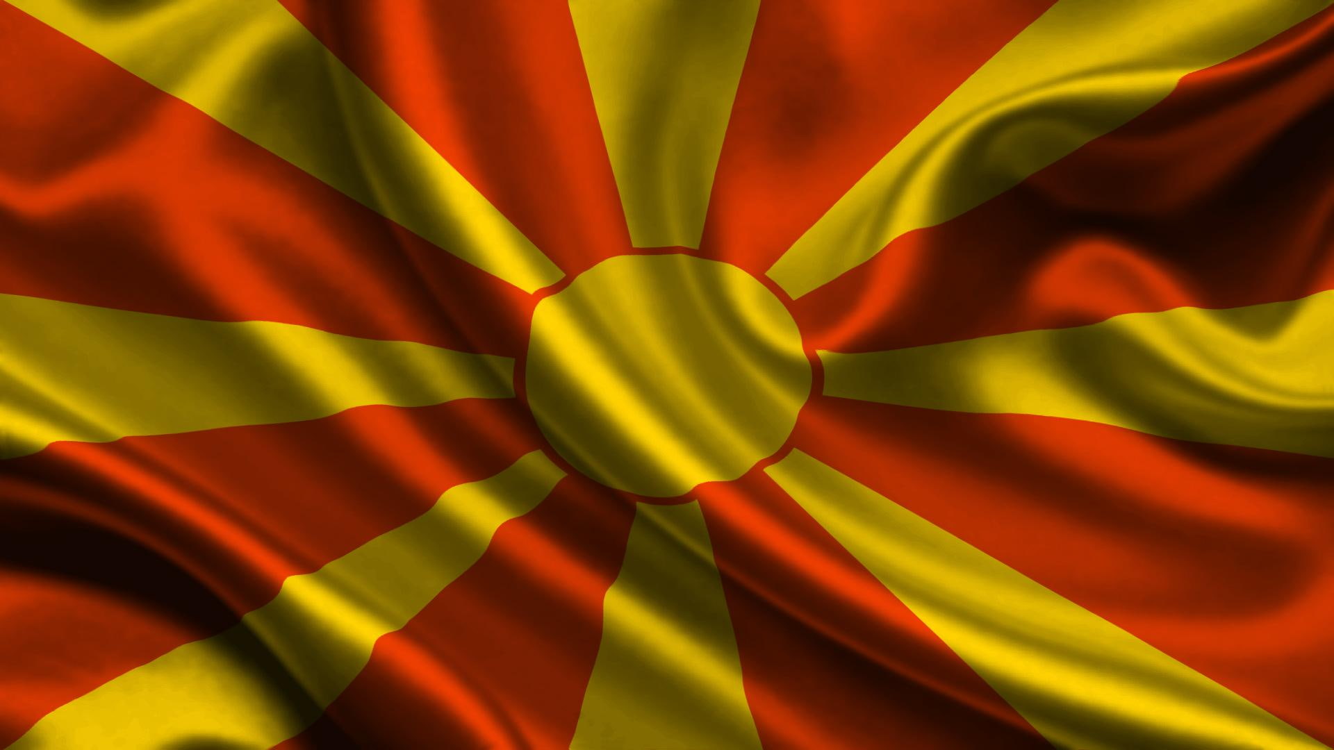 country, flag, 3d and abstract, satin, 1080P, macedonia, HD Wallpaper