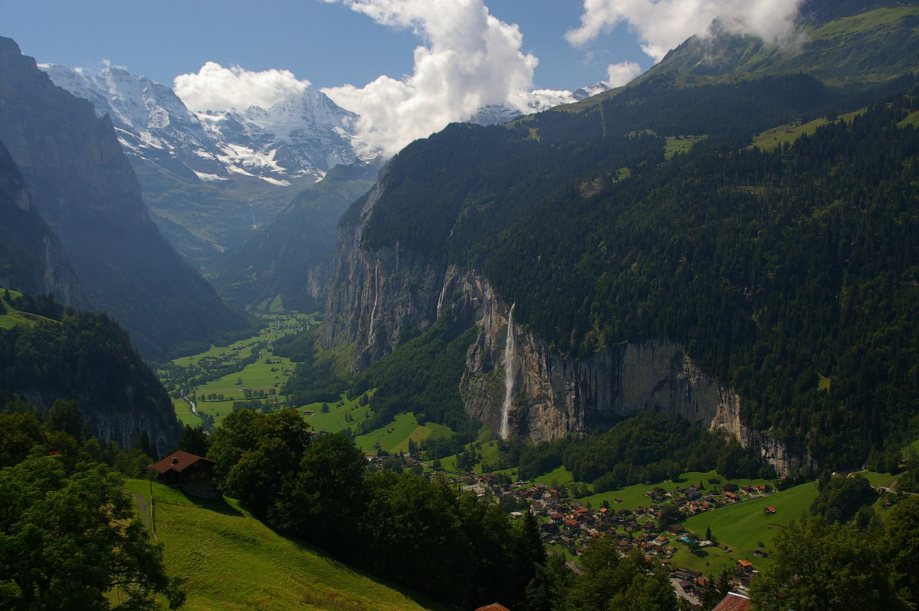 villages, landscape, 2K, nature, mountain pass, HD Wallpaper