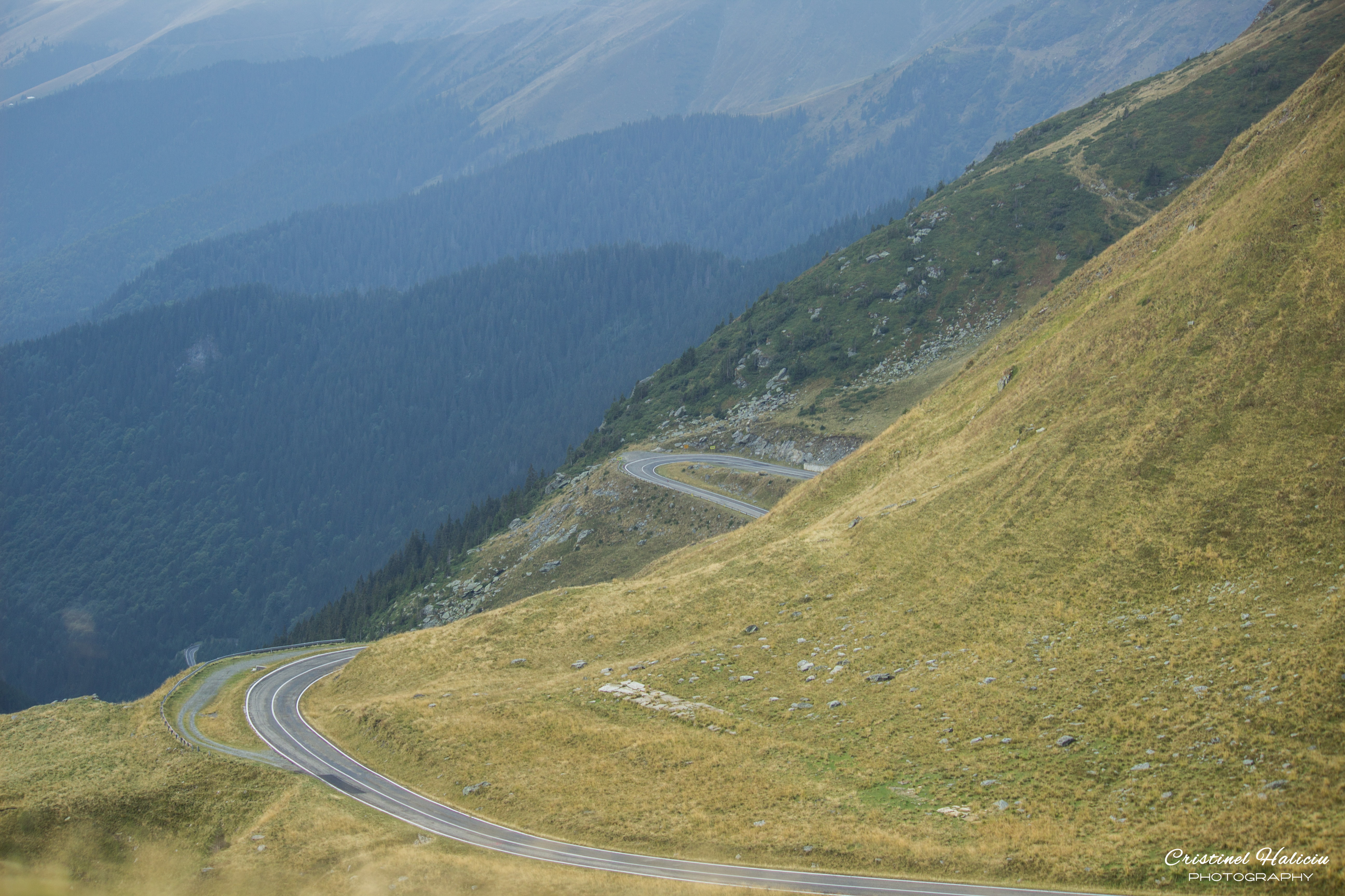 high angle view, tranquil scene, landscape, day, Romania, curve, transportation, winding road, no people, non-urban scene, nature, road, scenics - nature, HD Wallpaper