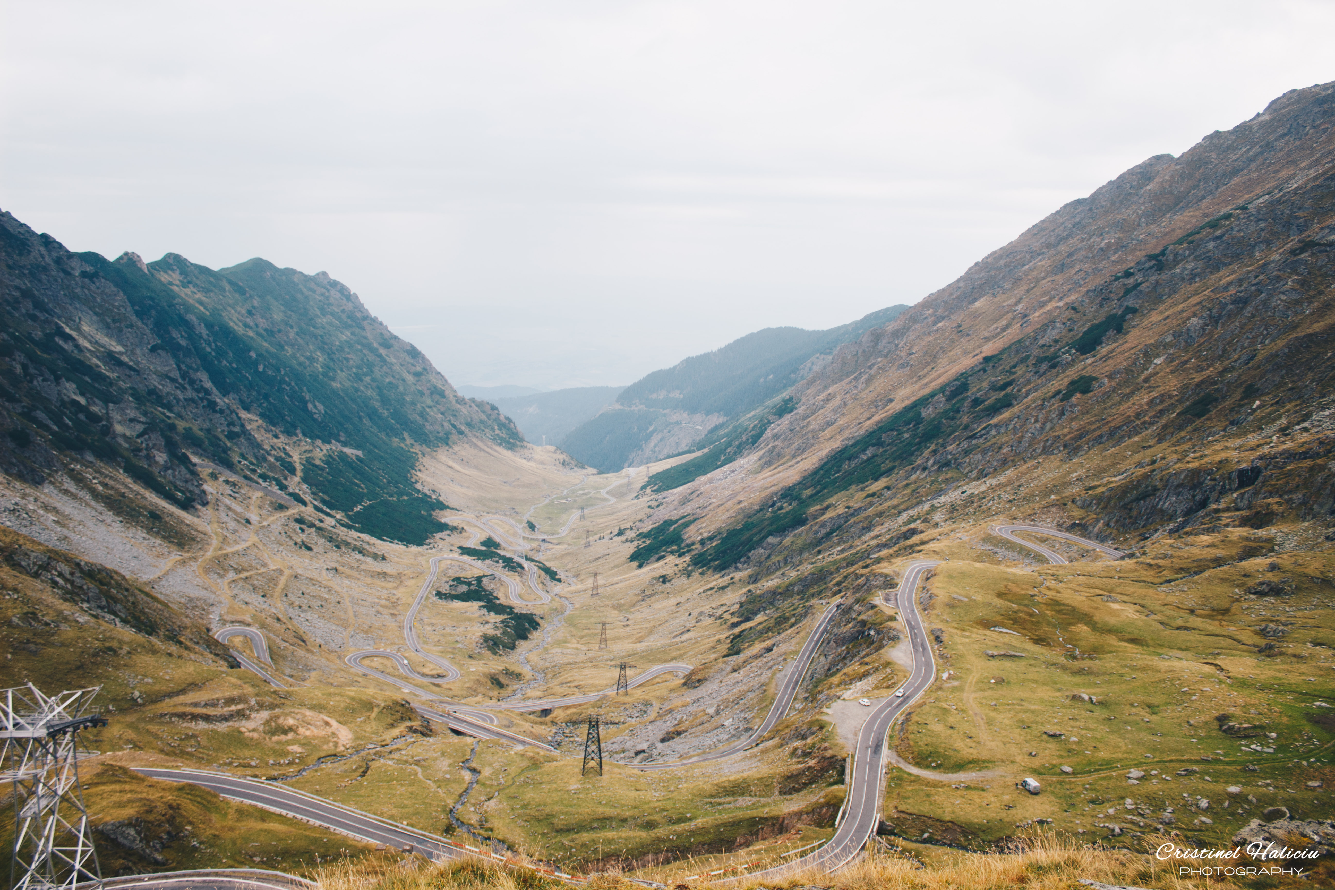 mountains, Romania, landscape, winding road, tranquil scene, cloud - sky, mountain road, high angle view, mountain pass, 5K, environment, road, watermarked, HD Wallpaper