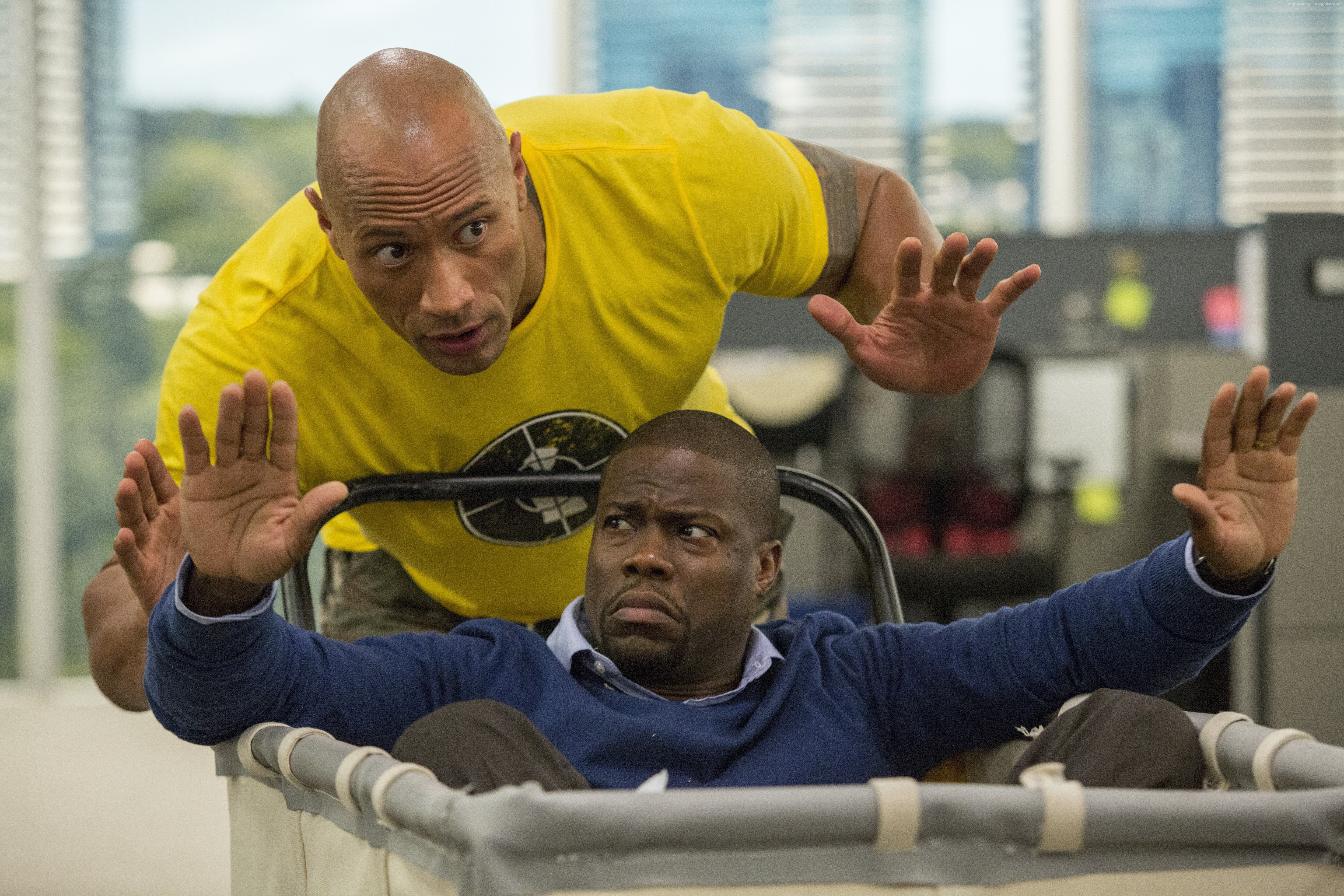 Dwayne Johnson, Kevin Hart, 5K, Central Intelligence, Best Movies of 2016, HD Wallpaper