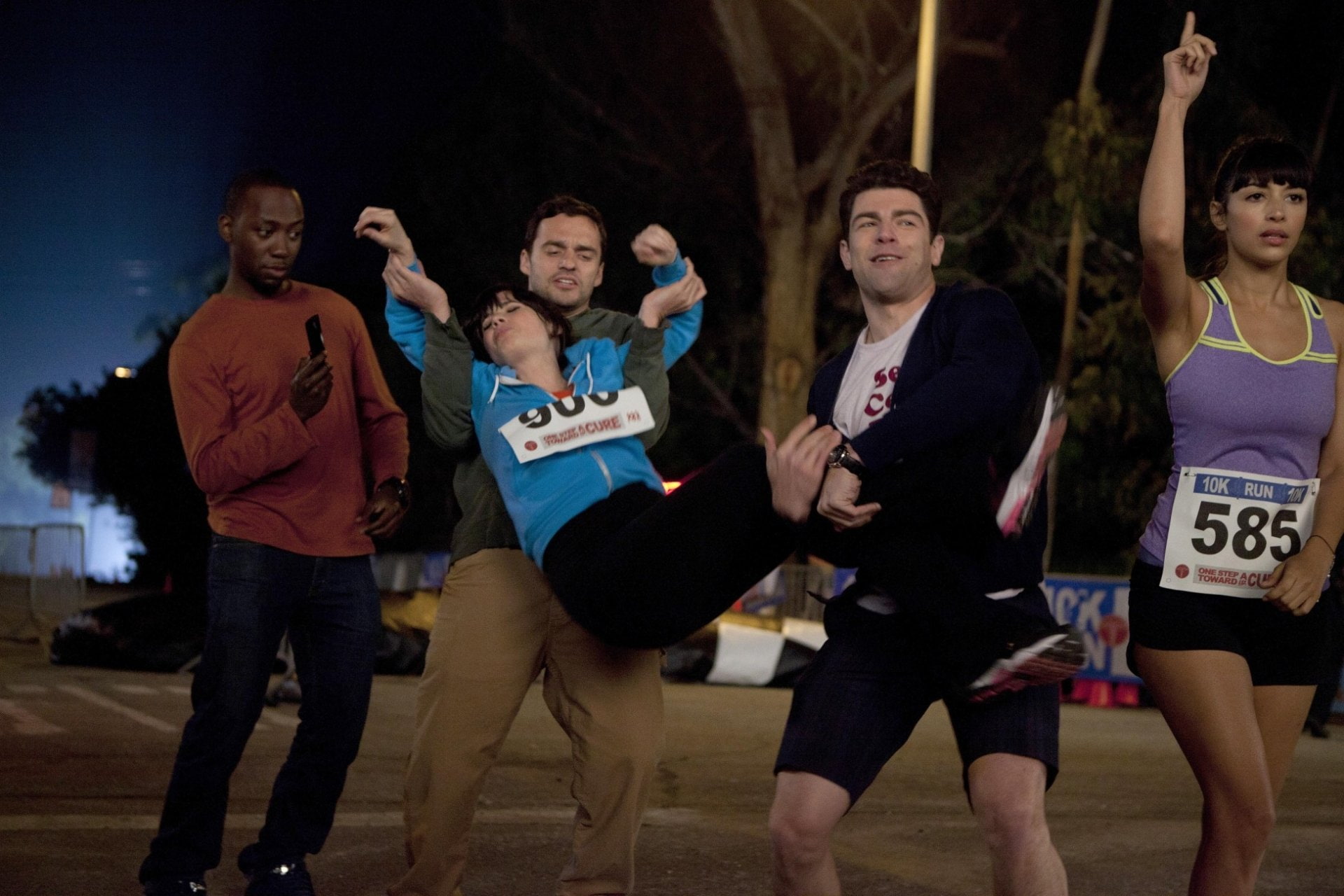 Nick Miller, Cece Parekh, 1080P, Hannah Simone, Schmidt (New Girl), Winston Bishop, Jake Johnson, Jessica Day, Max Greenfield, Lamorne Morris, TV Show, HD Wallpaper
