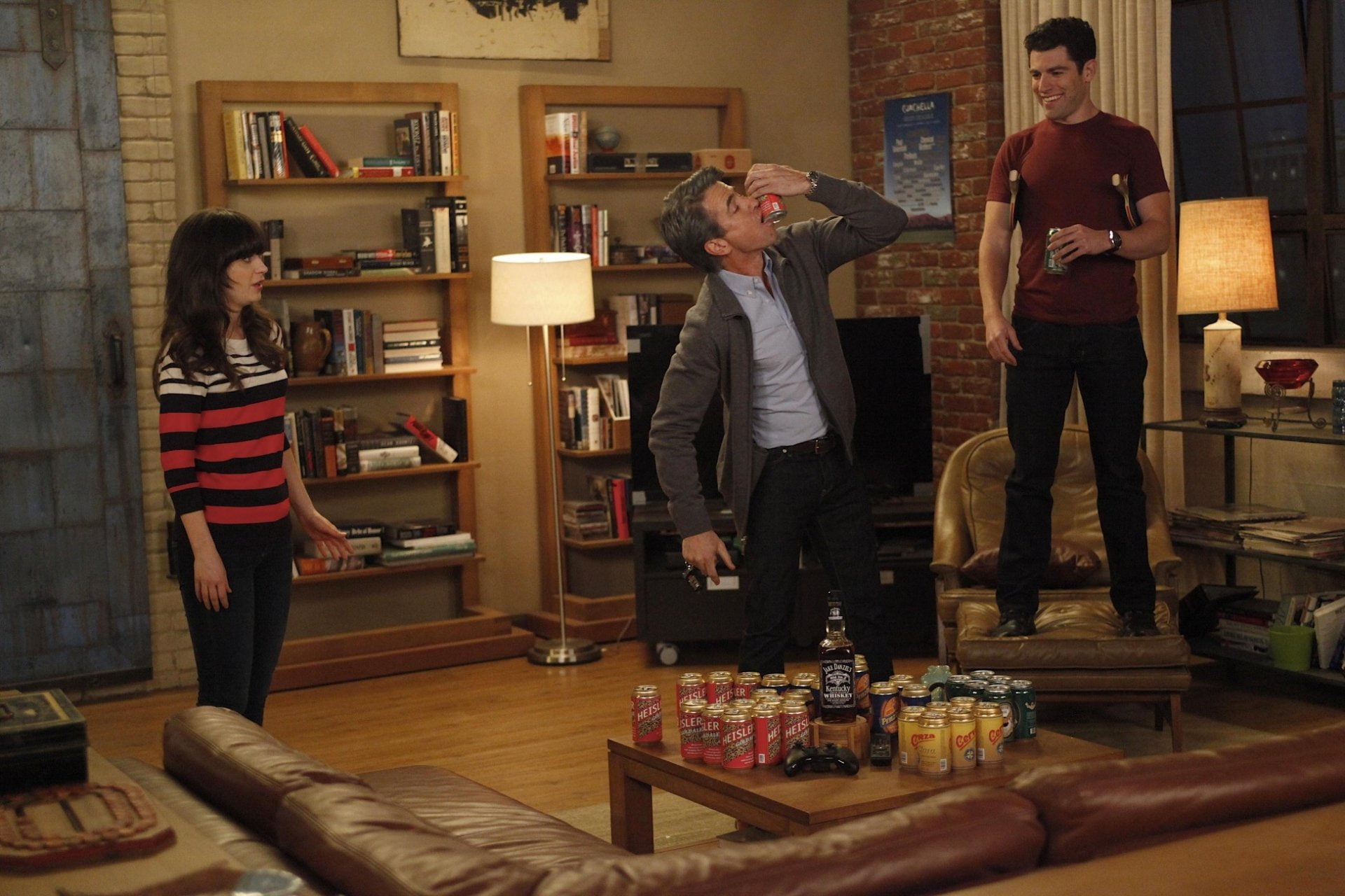 Zooey Deschanel, New Girl, 1080P, TV Show, Max Greenfield, Jessica Day, Schmidt (New Girl), HD Wallpaper