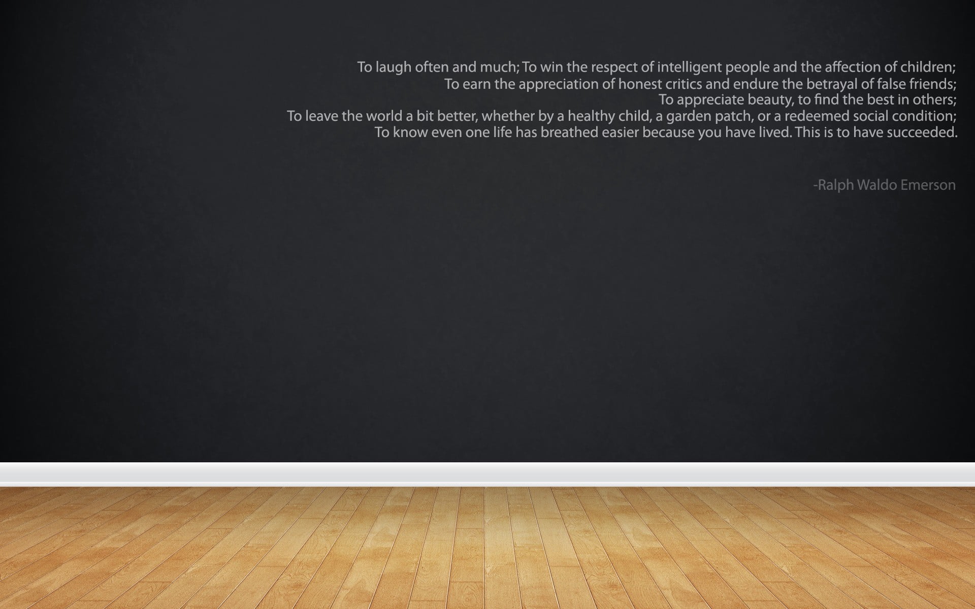 wooden, hardwood floor, typography, indoors, 1080P, beige, copy space, floor, flooring, text, empty, blackboard, quote, computer monitor, backgrounds, HD Wallpaper