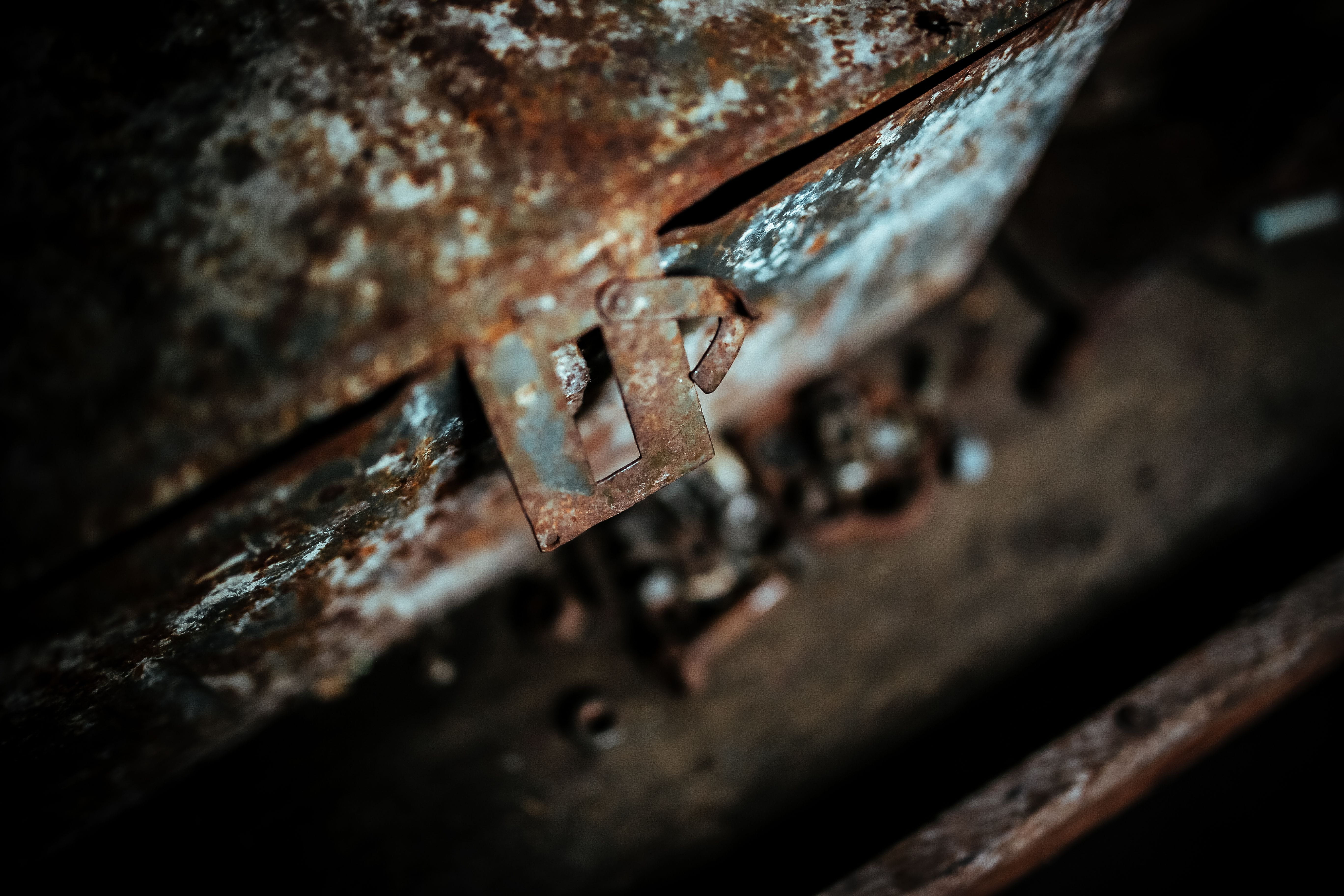 weathered, security, wooden, box, metal, safety, boxes, run-Down, nail, decline, dirty, bolts, no people, macro, rusty, obsolete, protection, damaged, old-fashioned, HD Wallpaper