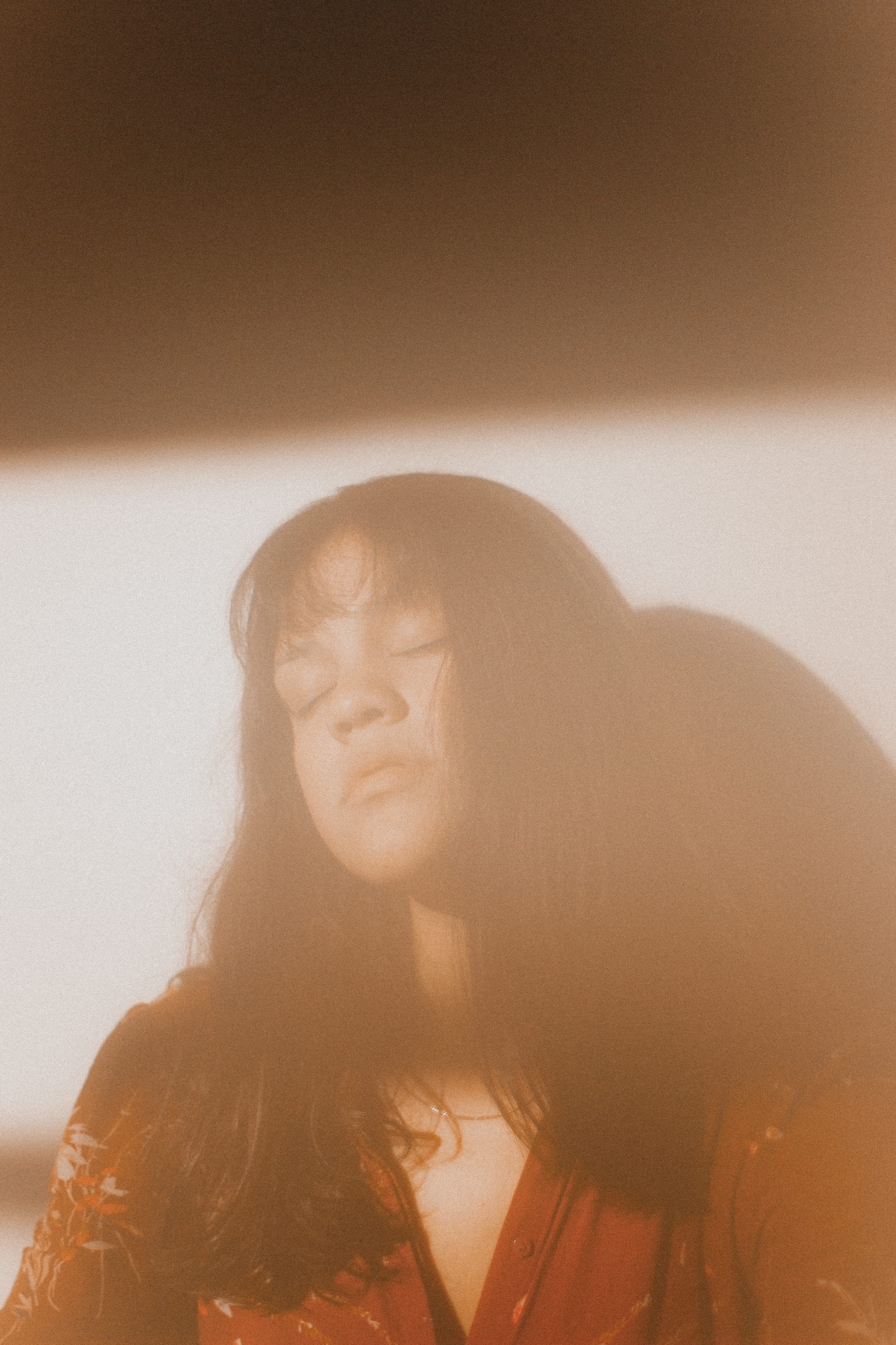 young adult, light, indoors, nature, front view, portrait, head, prayer, long hair, asleep, young women, top, sleeping, contemplation, lifestyles, hair, Phone HD Wallpaper