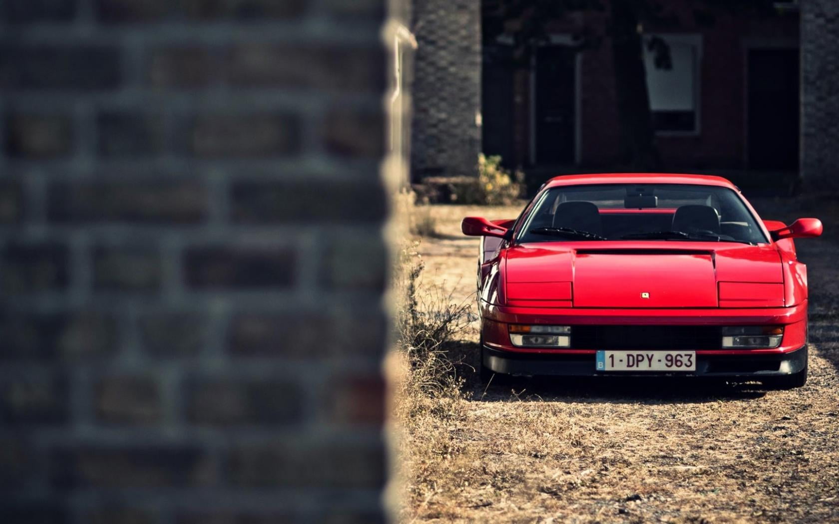 focus on foreground, transportation, 720P, vehicle, city, motor vehicle, outdoors, red, car, road, no people, toy, built structure, toy car, red cars, HD Wallpaper
