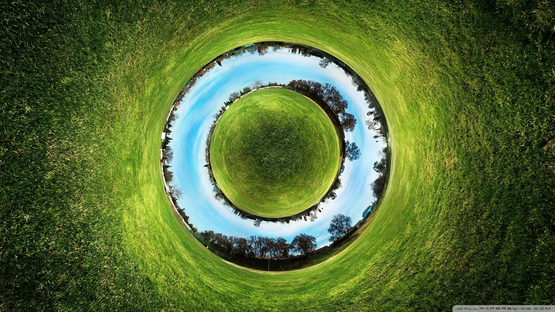 water, outdoors, green color, land, 1080P, nature, abstract, golf course, golf, field, scenics - nature, day, shape, beauty in nature, illustration, geometric shape, HD Wallpaper