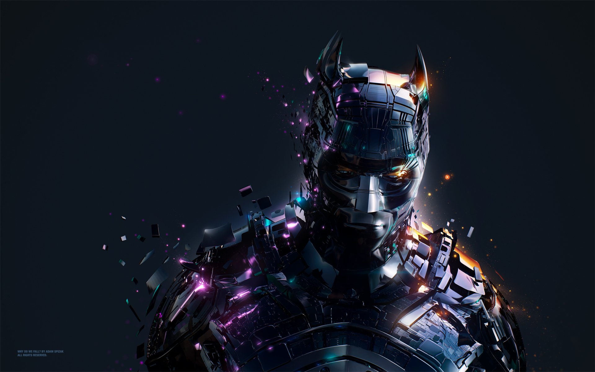 nightlife, destruction, technology, transportation, illuminated, nature, digital composite, robot, black background, copy space, light - natural phenomenon, HD Wallpaper