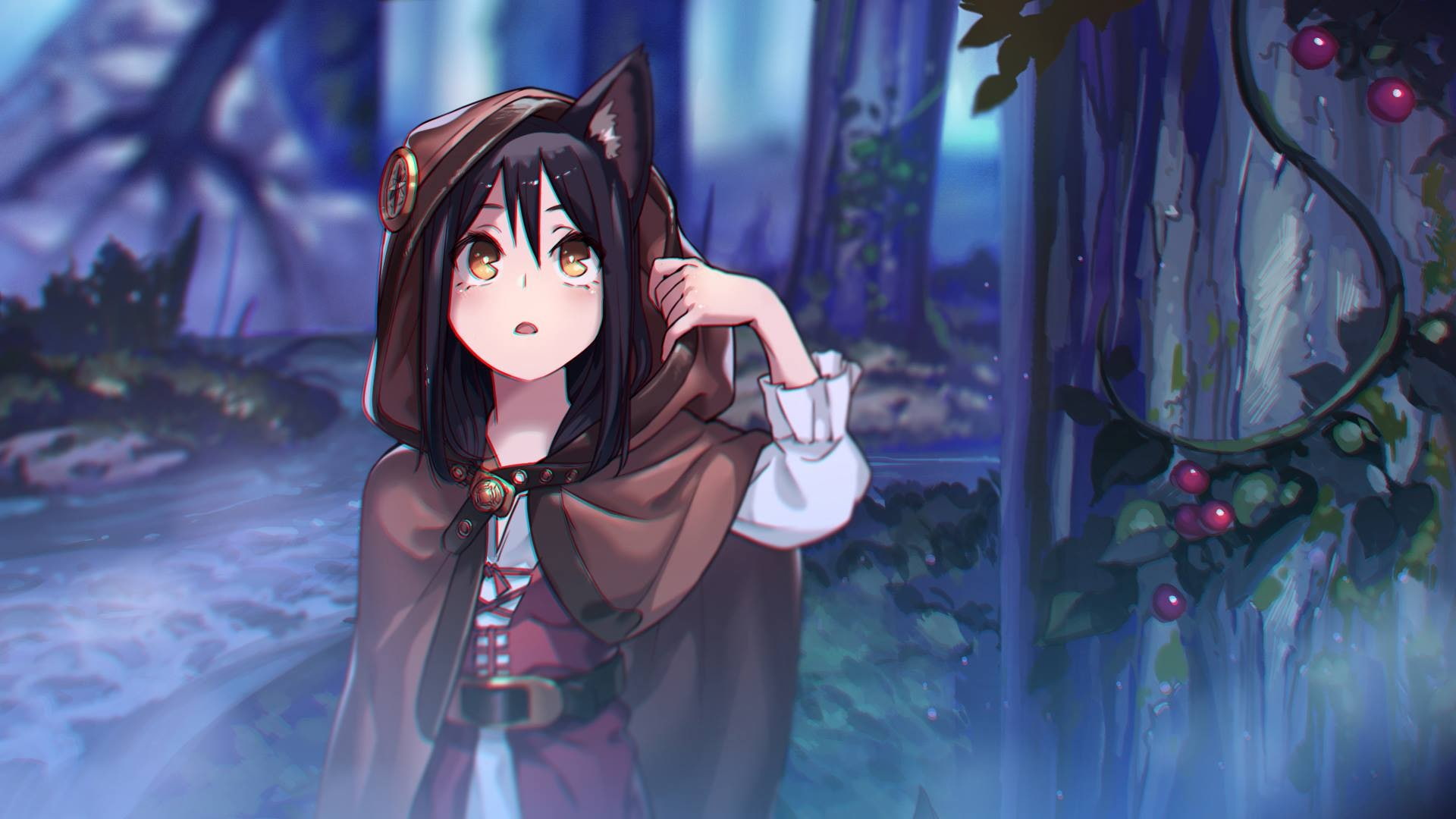 1080P, nekomimi, Sachimaa, HD Wallpaper