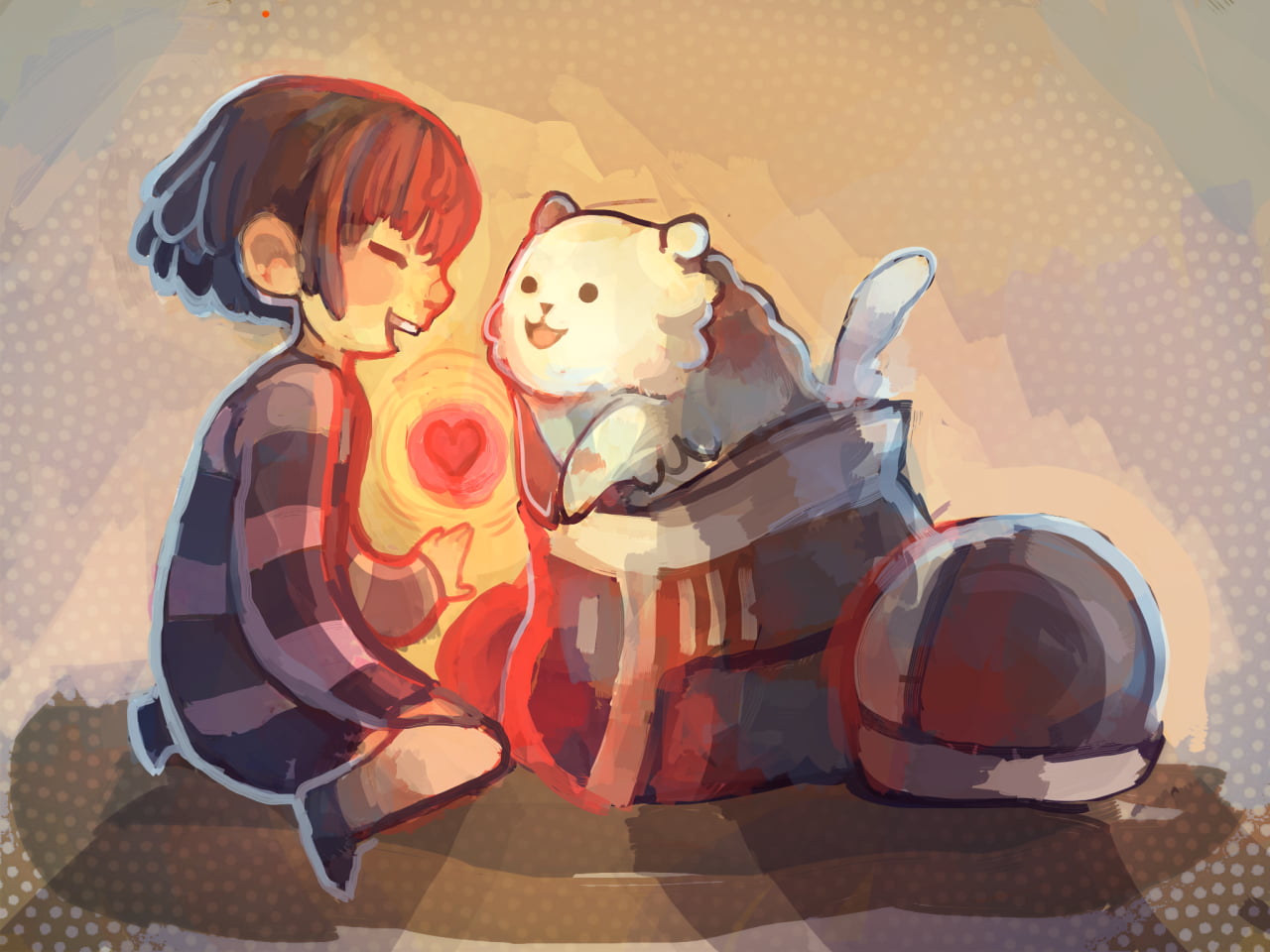 backgrounds, day, sunlight, nature, high angle view, cute, still life, people, clip Art, girl, Undertale, indoors, painting, animal, toy, art and craft, HD Wallpaper