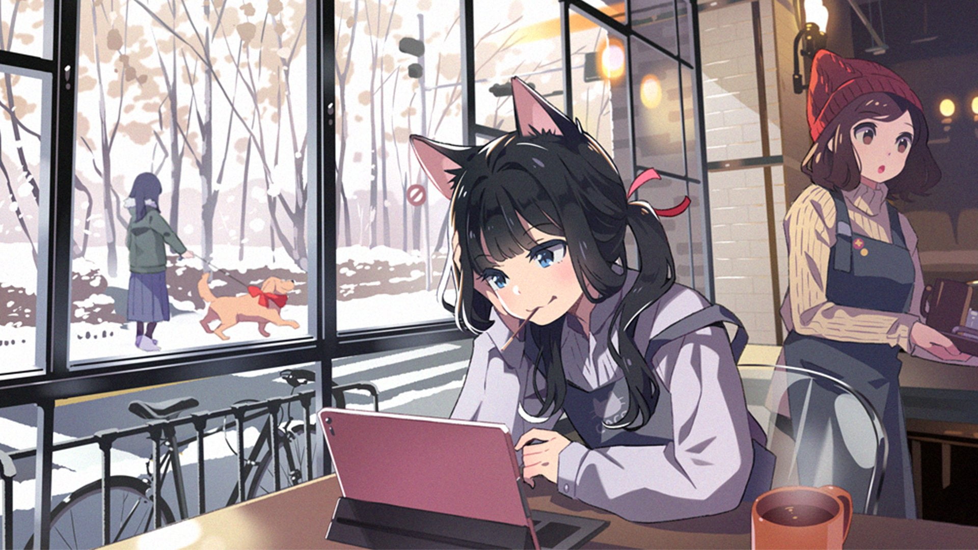 Girl, Cat Girl, Anime, 1080P, HD Wallpaper