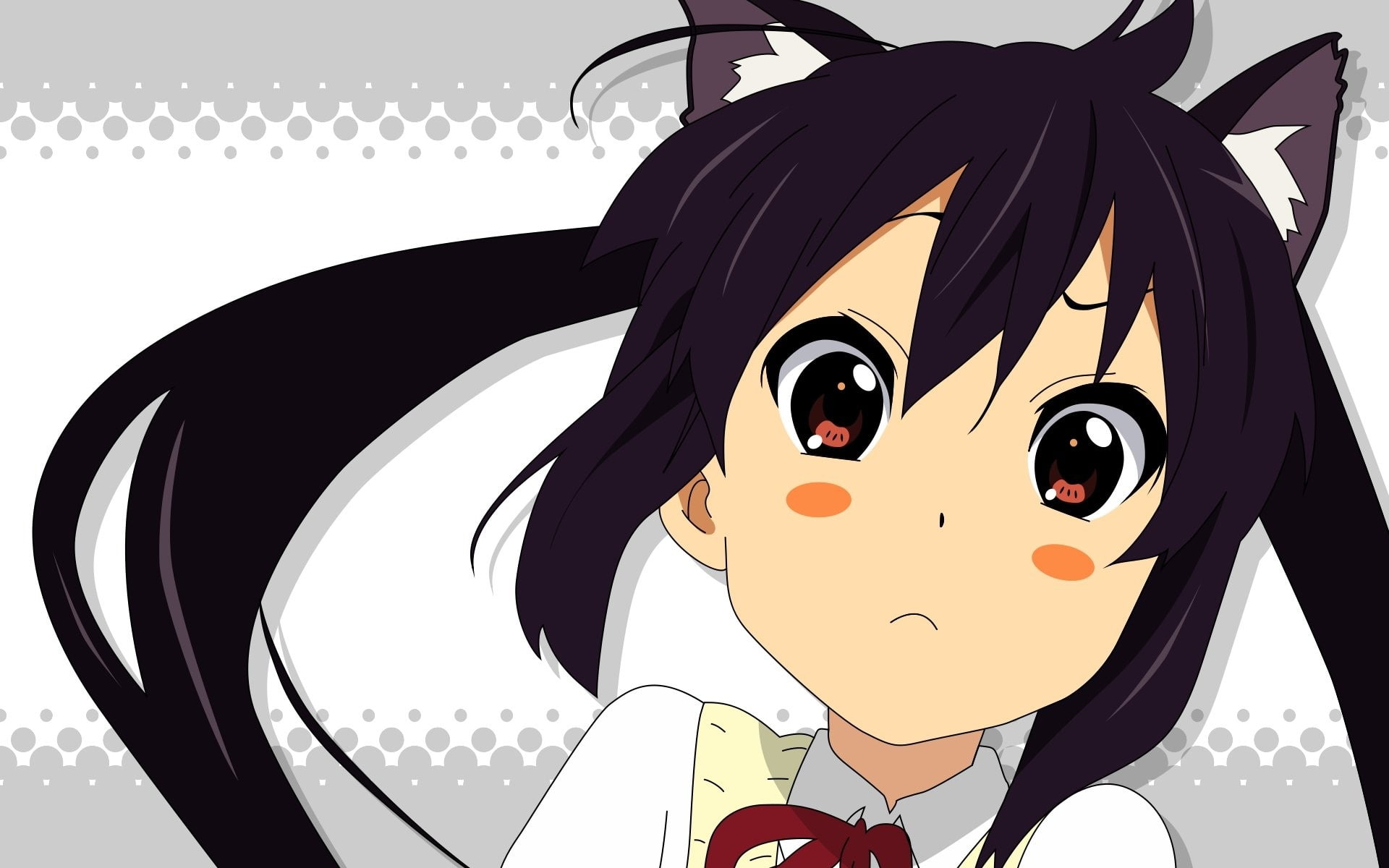 K-ON!, Nakano Azusa, no people, anime, human representation, ornate, 1080P, sky, indoors, close-up, art and craft, decoration, nekomimi, nature, azunyan, HD Wallpaper