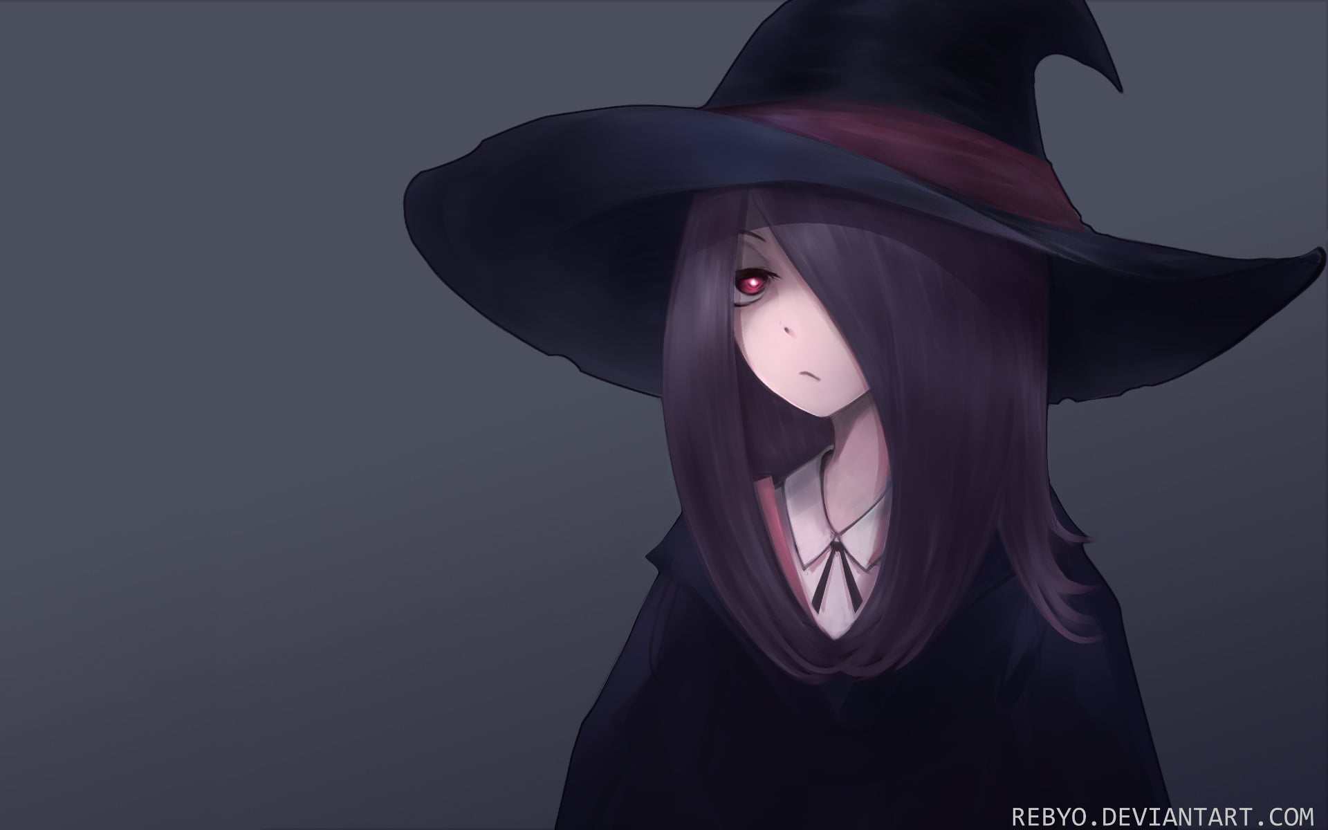 creativity, human representation, Anime, standing, young adult, gray background, clothing, copy space, gray, human face, front view, Sucy Manbavaran, 1080P, HD Wallpaper