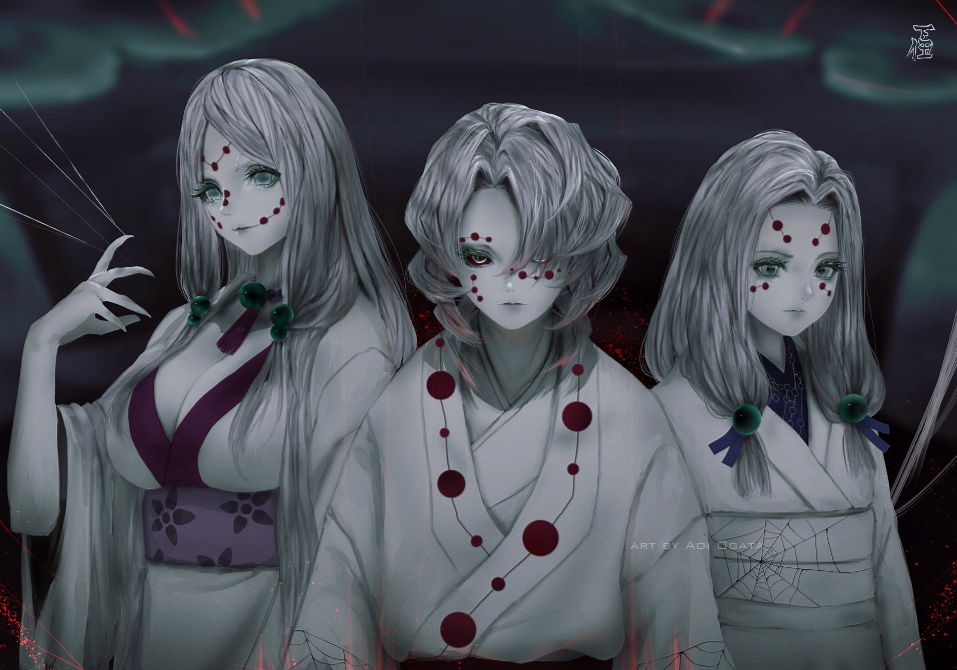 anime, anime girls, fan art, Kimetsu no Yaiba, 1080P, Aoi Ogata, HD Wallpaper