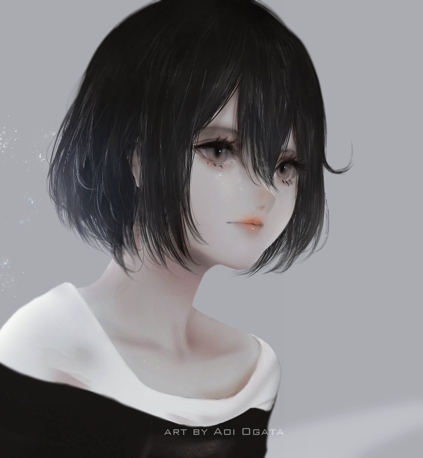 anime girls, anime, original characters, simple background, 720P, Aoi Ogata, Phone HD Wallpaper